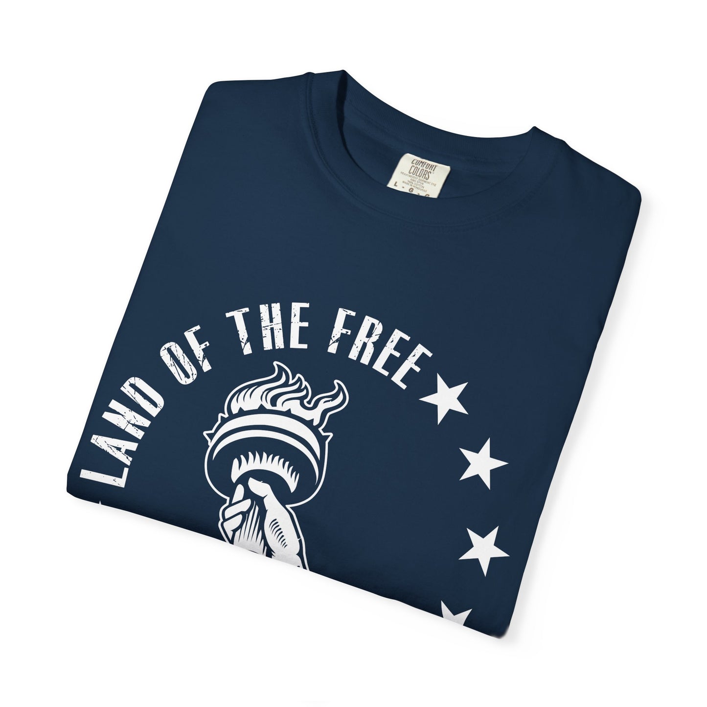 Land Of the Free Graphic T-Shirt, Casual Wear for Independence Day, Gift for Freedom Lovers, Unisex Tee for Everyday Style, Comfort and Style - 13640