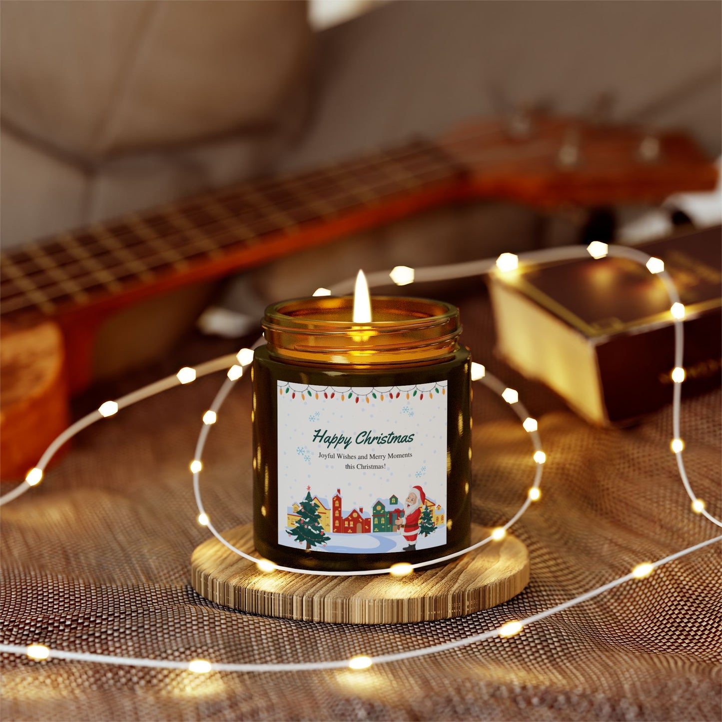 Merry Christmas - Scented Candles, Coconut Apricot Wax (4oz, 9oz)