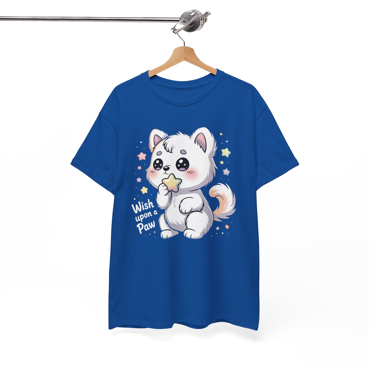 Cute Kitten T-Shirt – “Wish Upon a Paw” Kawaii Cat Tee Gift - 14851