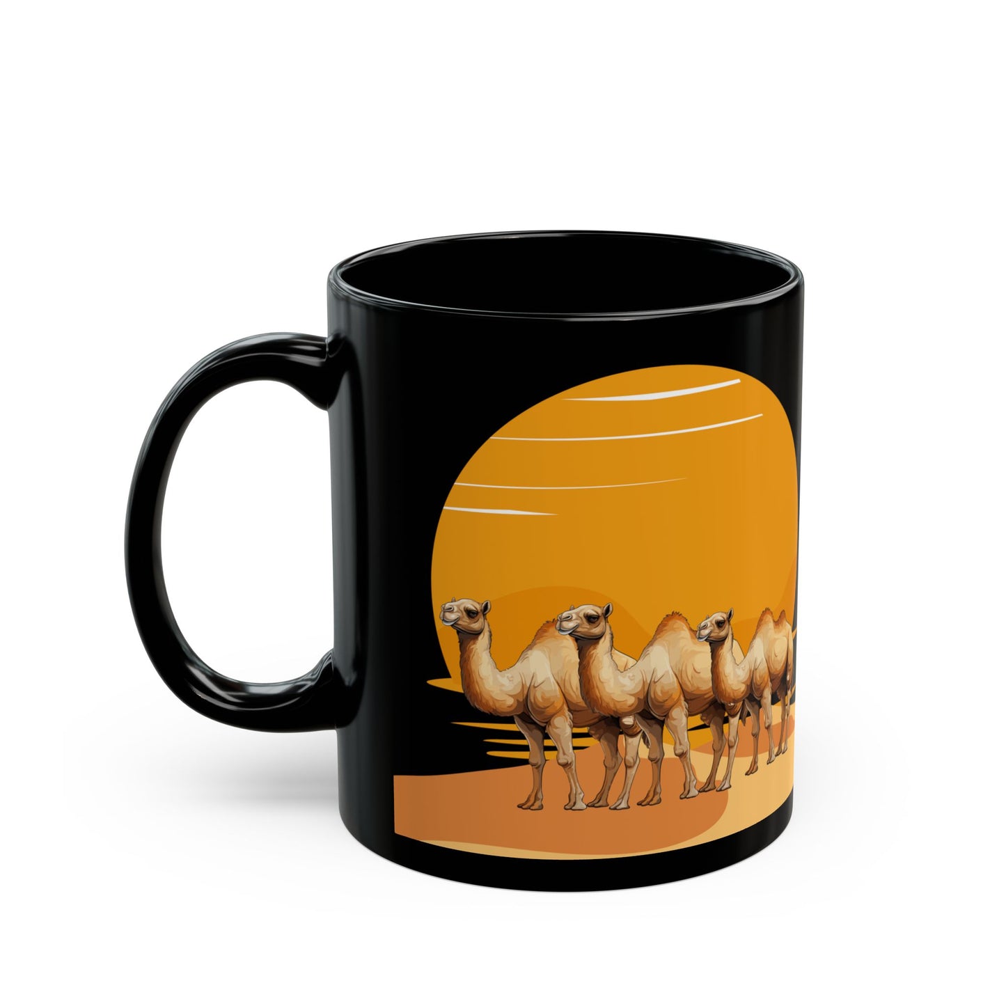 Gobi: Land of Endless Horizons - Ceramic Black Mug (11oz, 15oz) - 10382