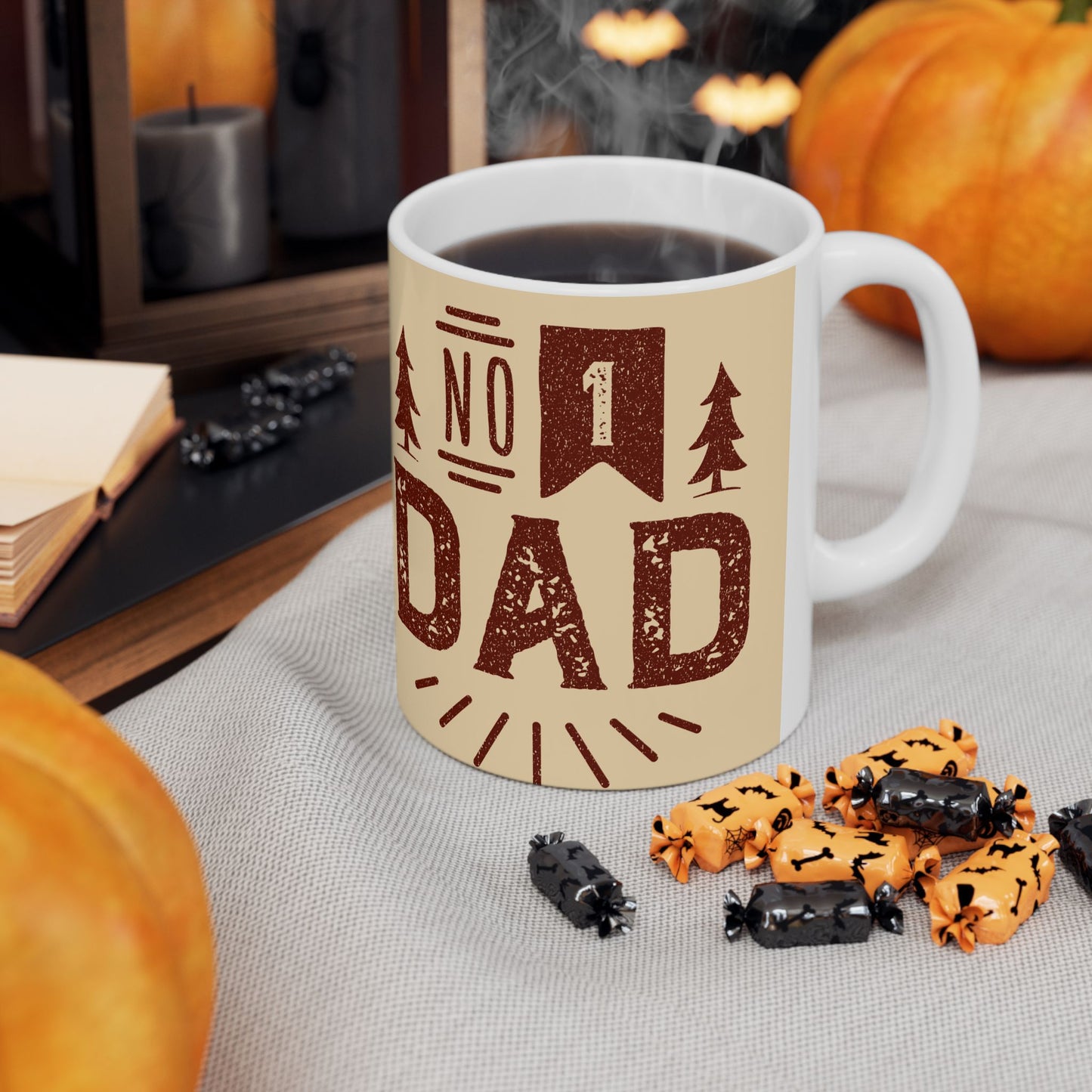 Father's Day Ceramic Mug, 11oz & 15oz, Unique Gift for Dad, Coffee Tea Cup, Personalized Dad Mug, Celebration Mug - 14011