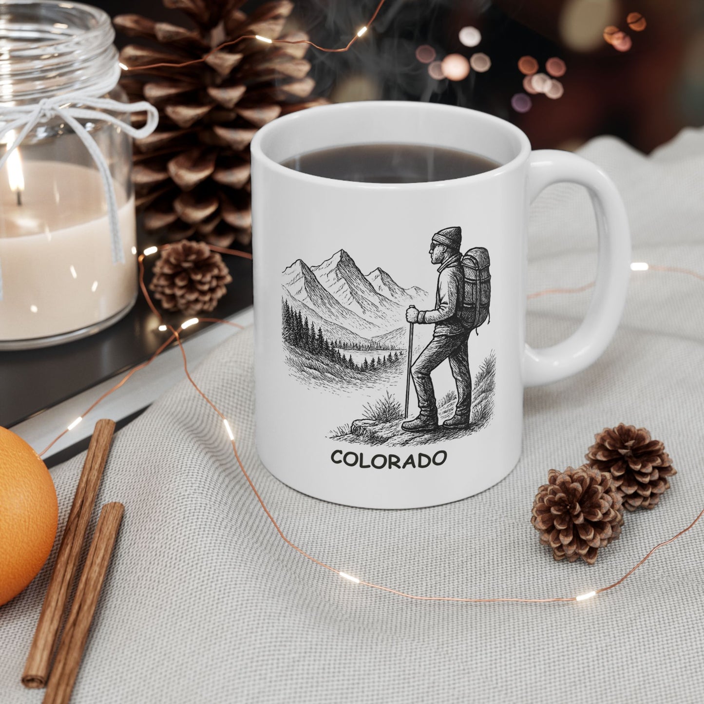 "In Colorado, you can’t always find a flat road, but you can always find a good view." Ceramic Mug - 13470