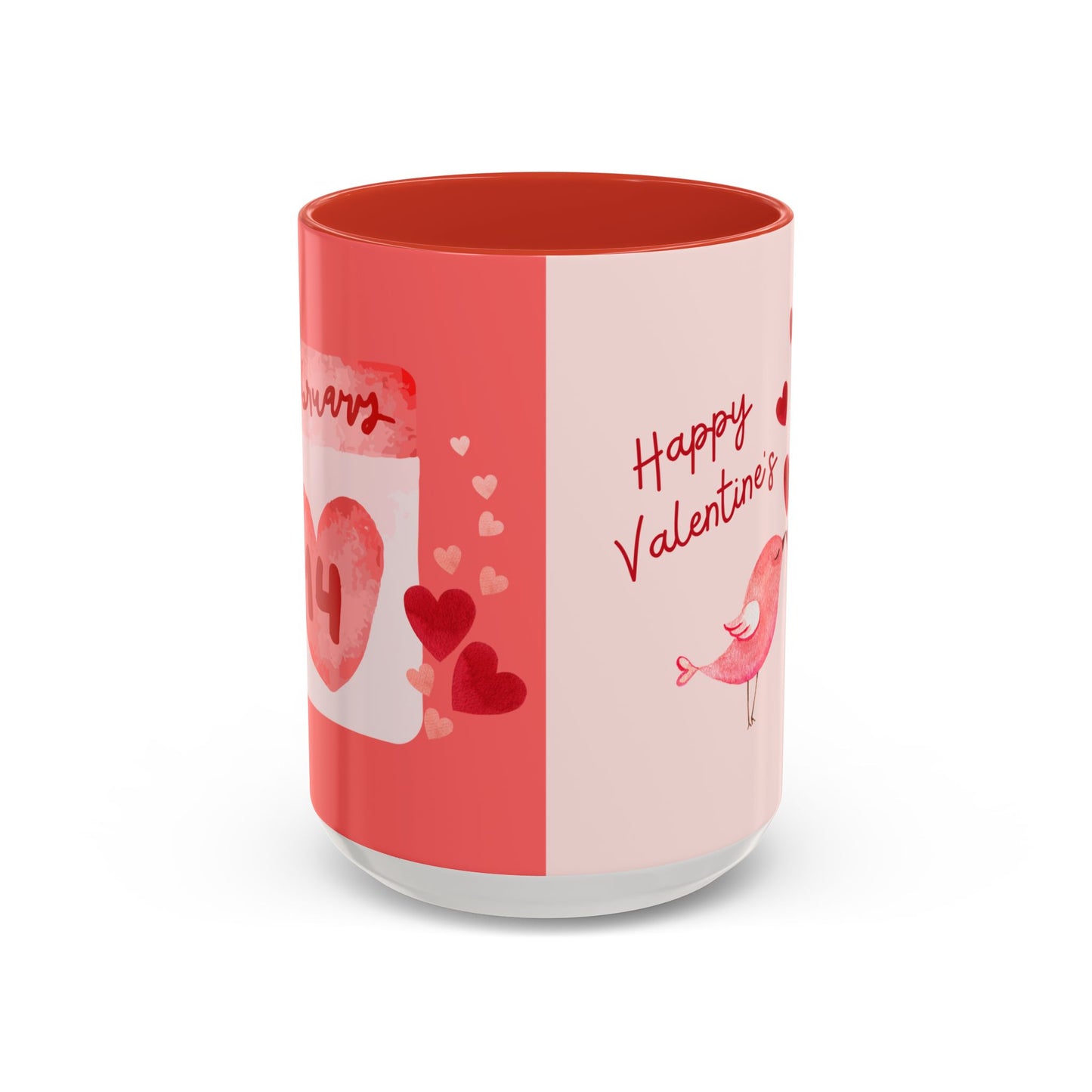 February 14, Happy Valentine's - Accent Coffee Mug (11, 15oz) - 11123