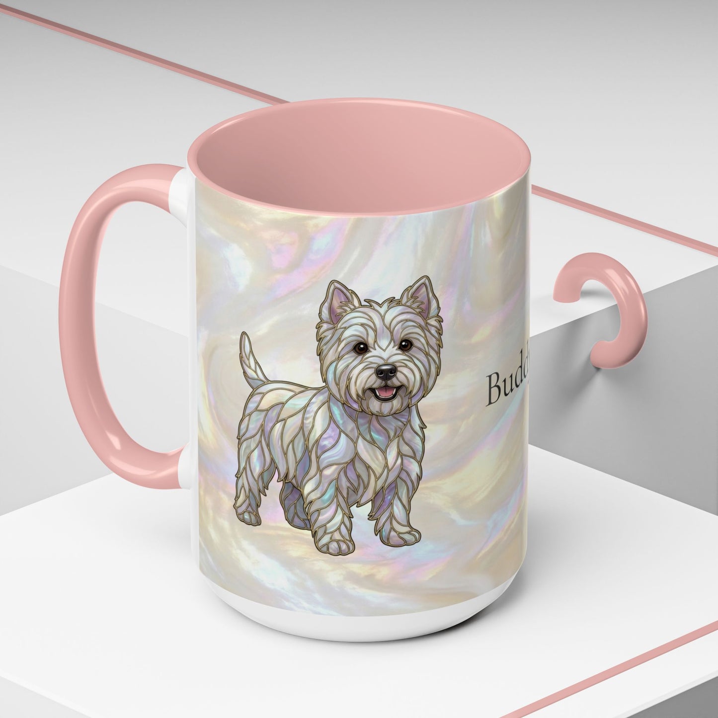 Westie Accent Coffee Mug – Stained Glass Design 11/15oz - 14650