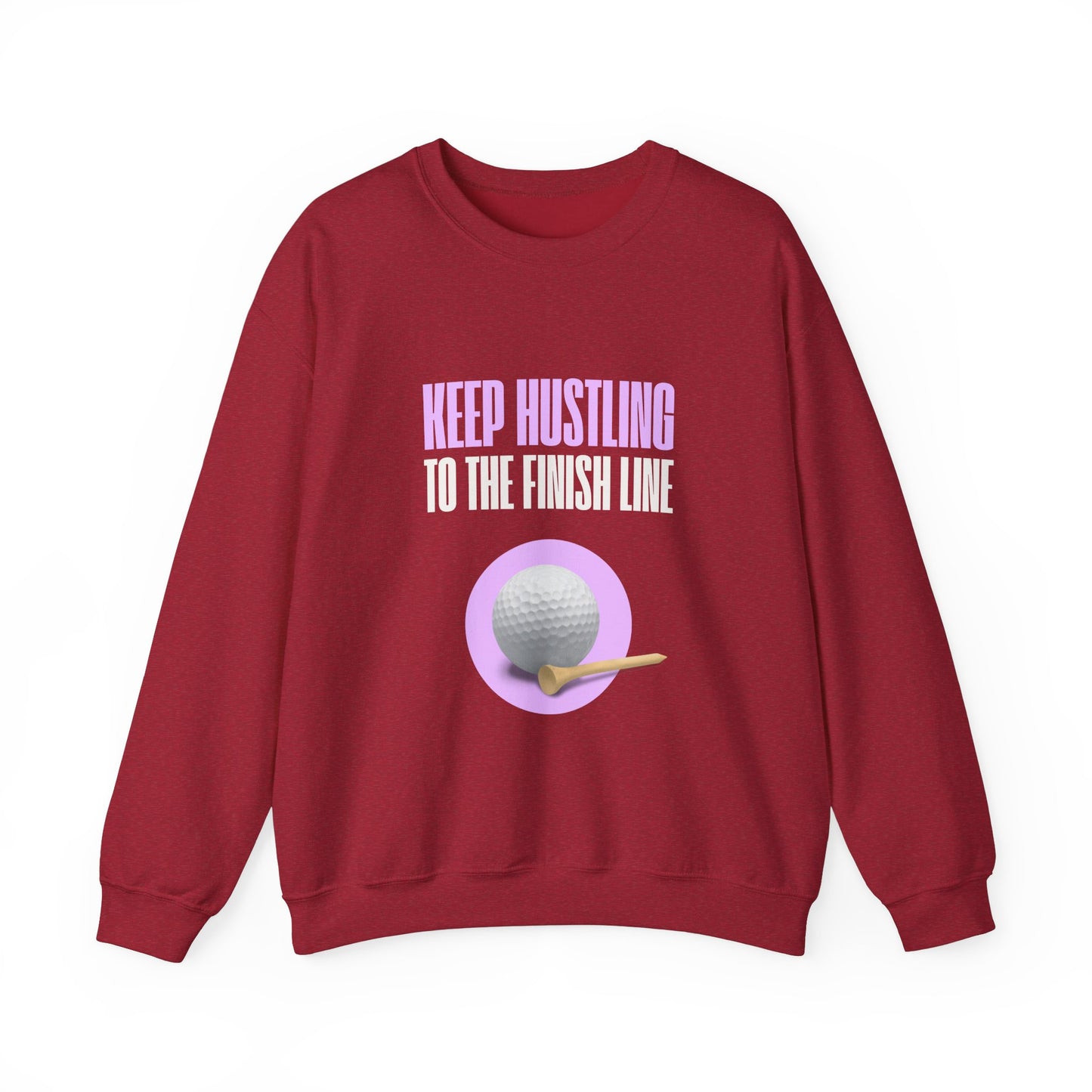 Golf, Keep Hustling to The Finish Line - Unisex Heavy Blend™ Crewneck Sweatshirt - 10580