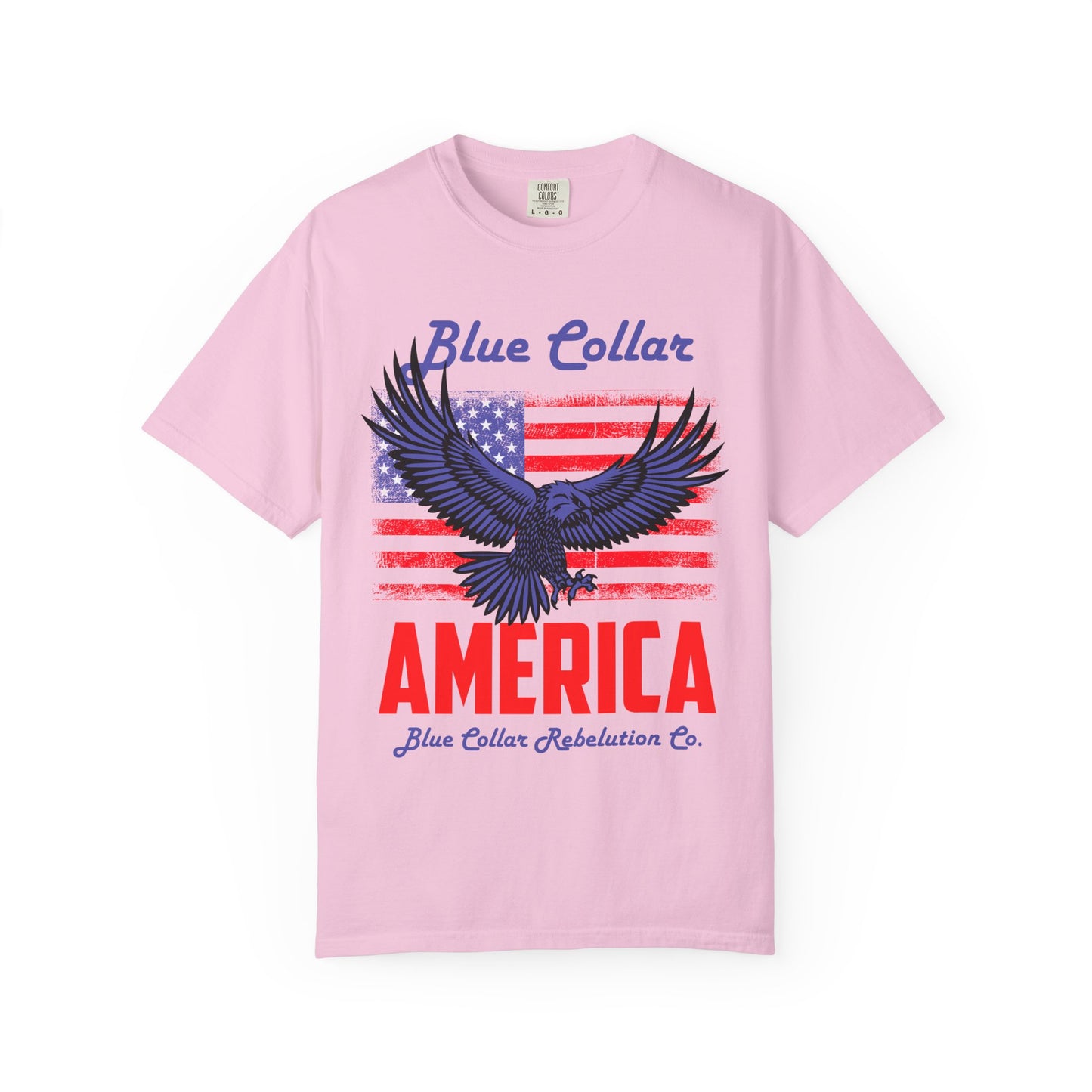 Unisex American Eagle Graphic Tee - Perfect for Patriotic Events, Casual Wear, 4th of July Gatherings, Gifts for Blue Collar Workers - 13695
