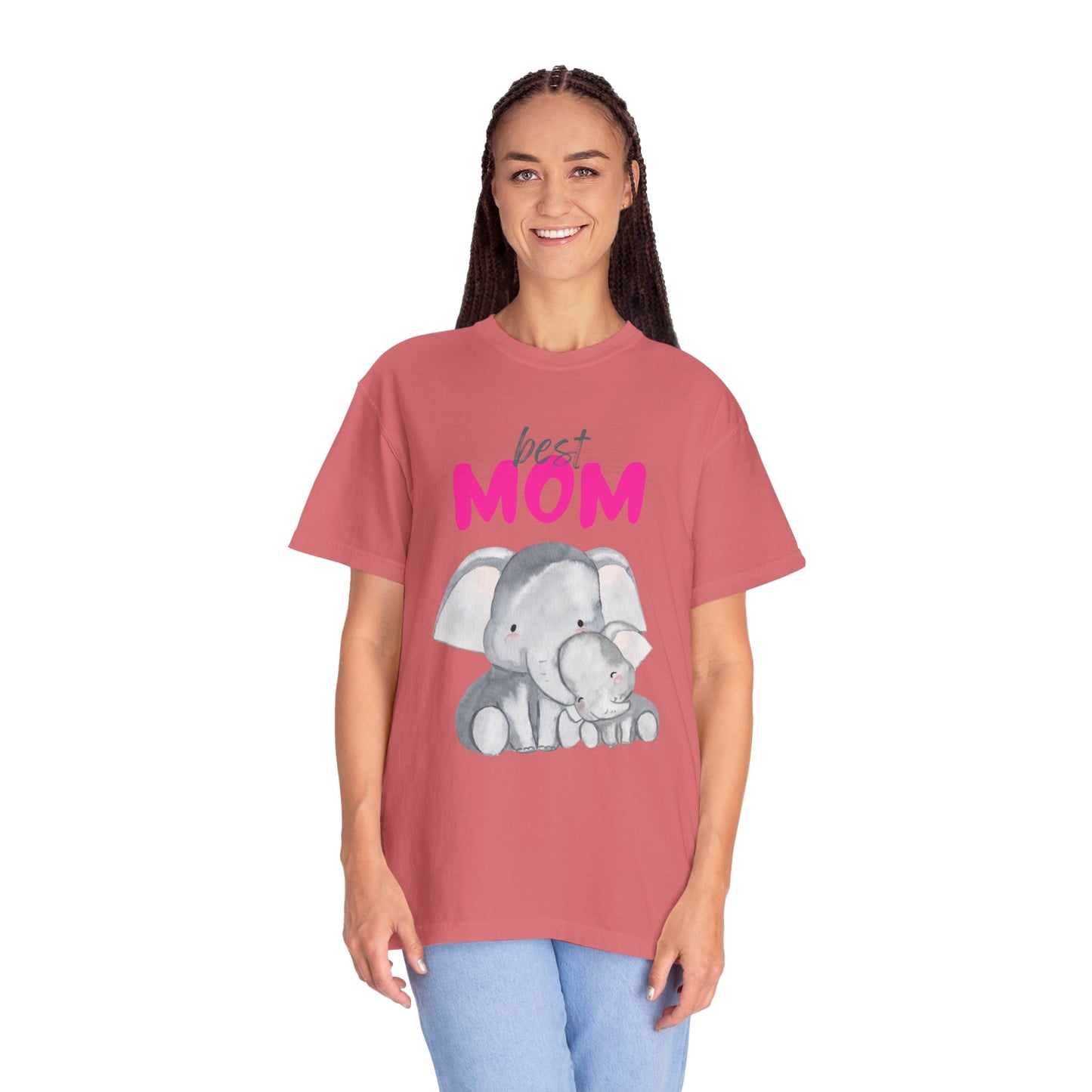 Best Mom Elephant Graphic T-Shirt for Mother's Day - 11820