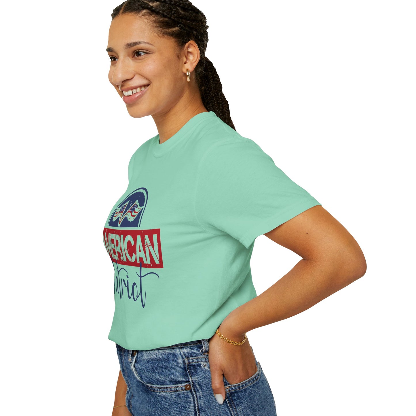 American Patriot Garment-Dyed T-Shirt, USA Pride Tee, 4th of July Shirt, Americana Apparel, Unisex Casual Wear - 13813