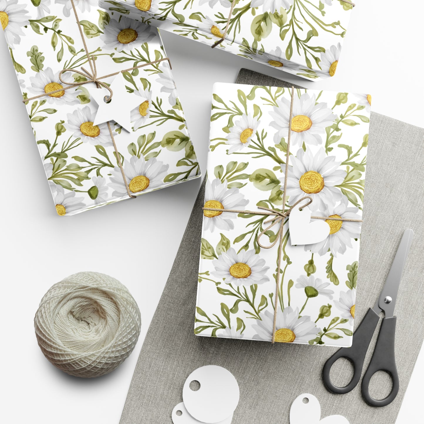 White Flowers - Gift Wrap Papers - 10252