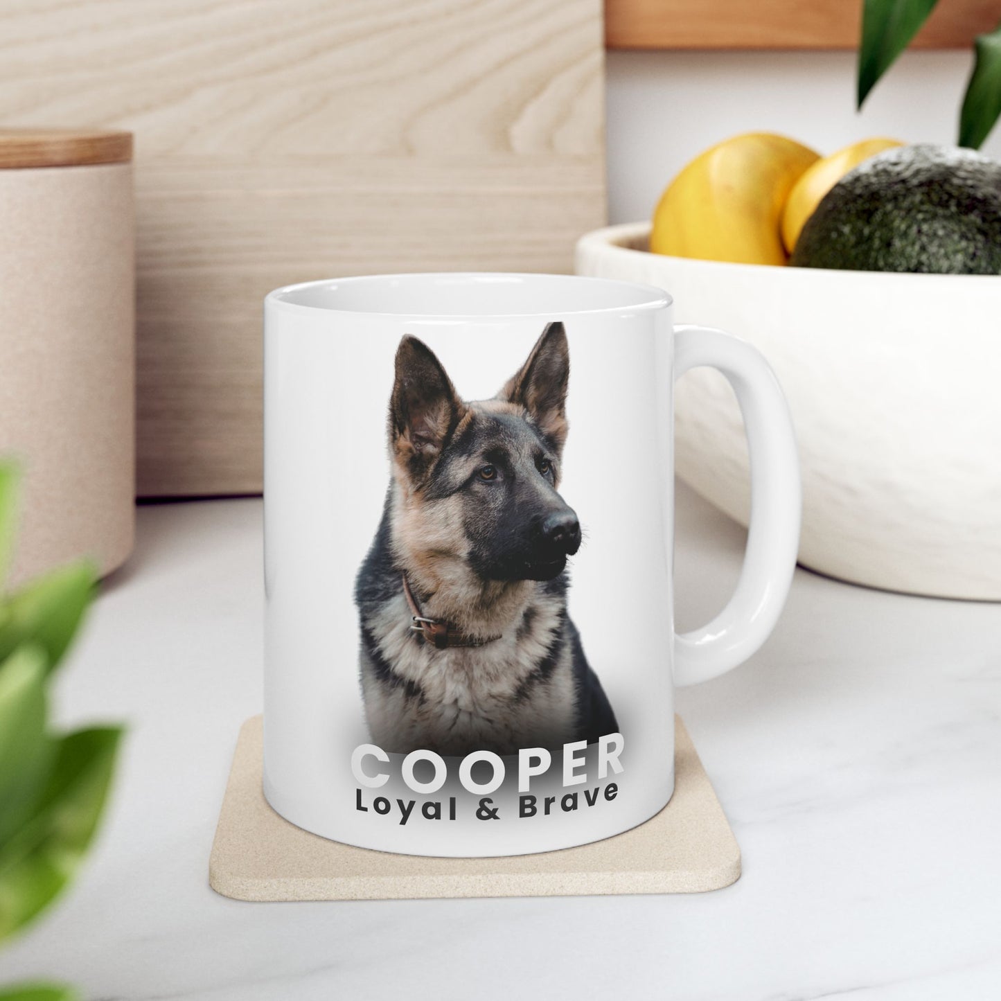 Personalized Dog Photo Mug – Custom Pet Portrait Coffee Cup | Gift for Dog Lovers (11oz / 15oz) - 14827