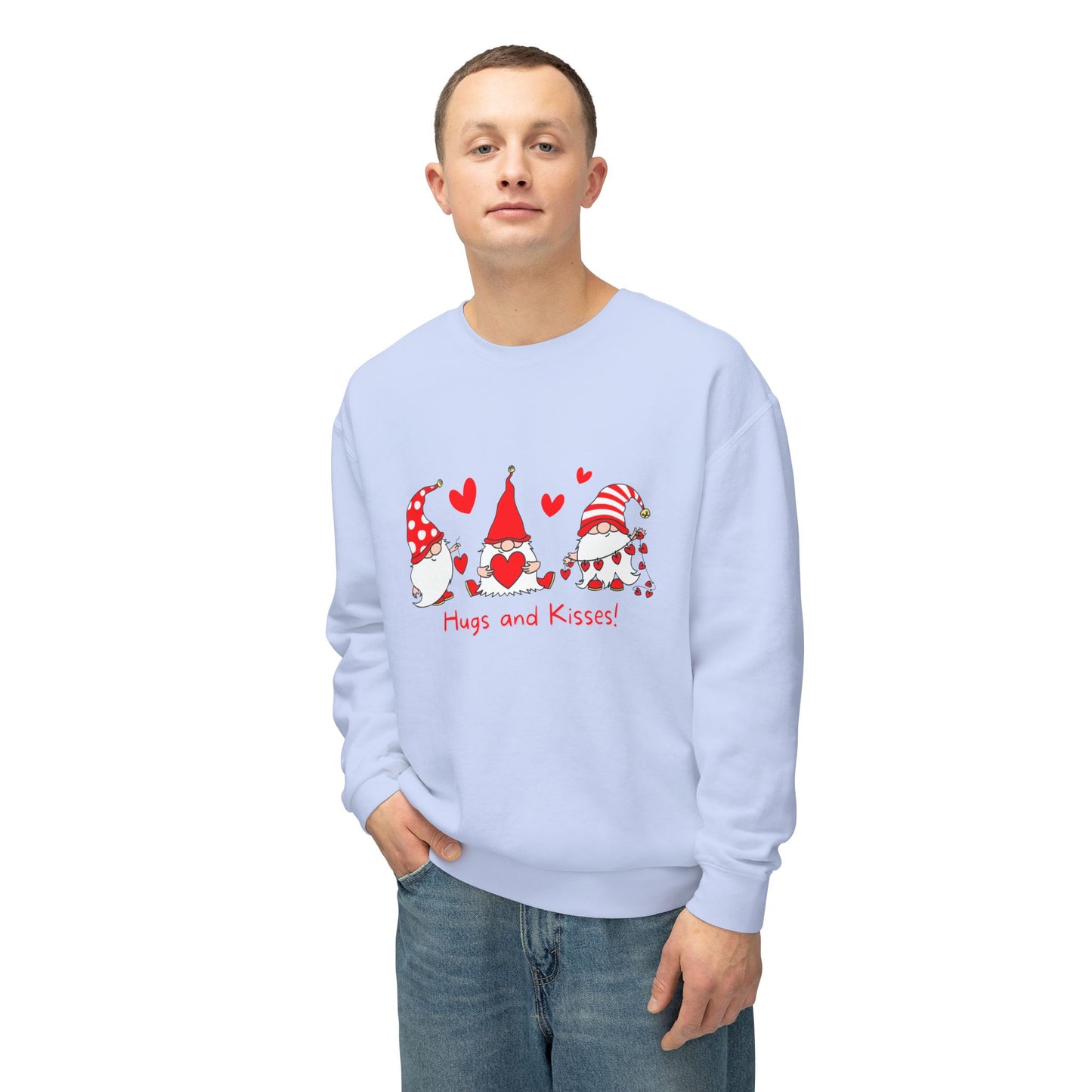 Hugs & Kisses - Unisex Lightweight Crewneck Sweatshirt - 11383