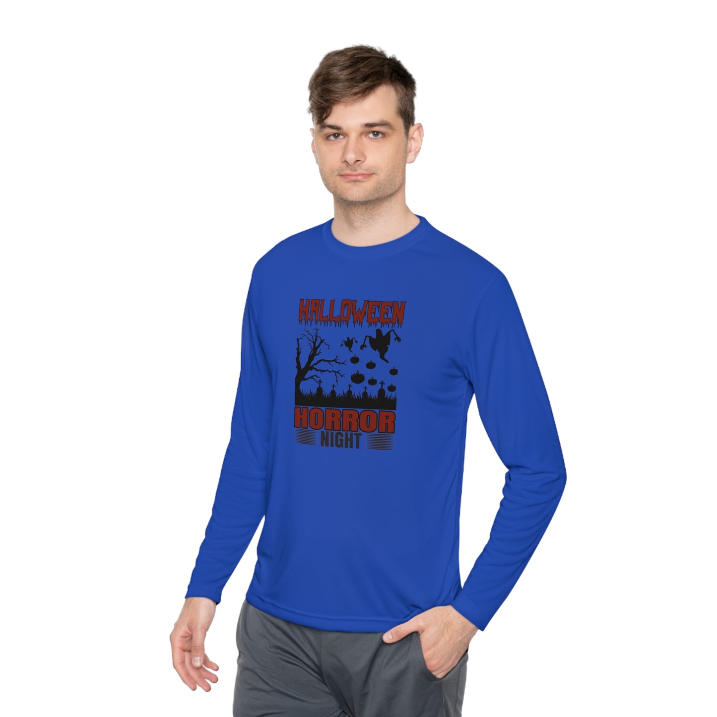 Halloween Horror Night - Unisex Lightweight Long Sleeve Tee