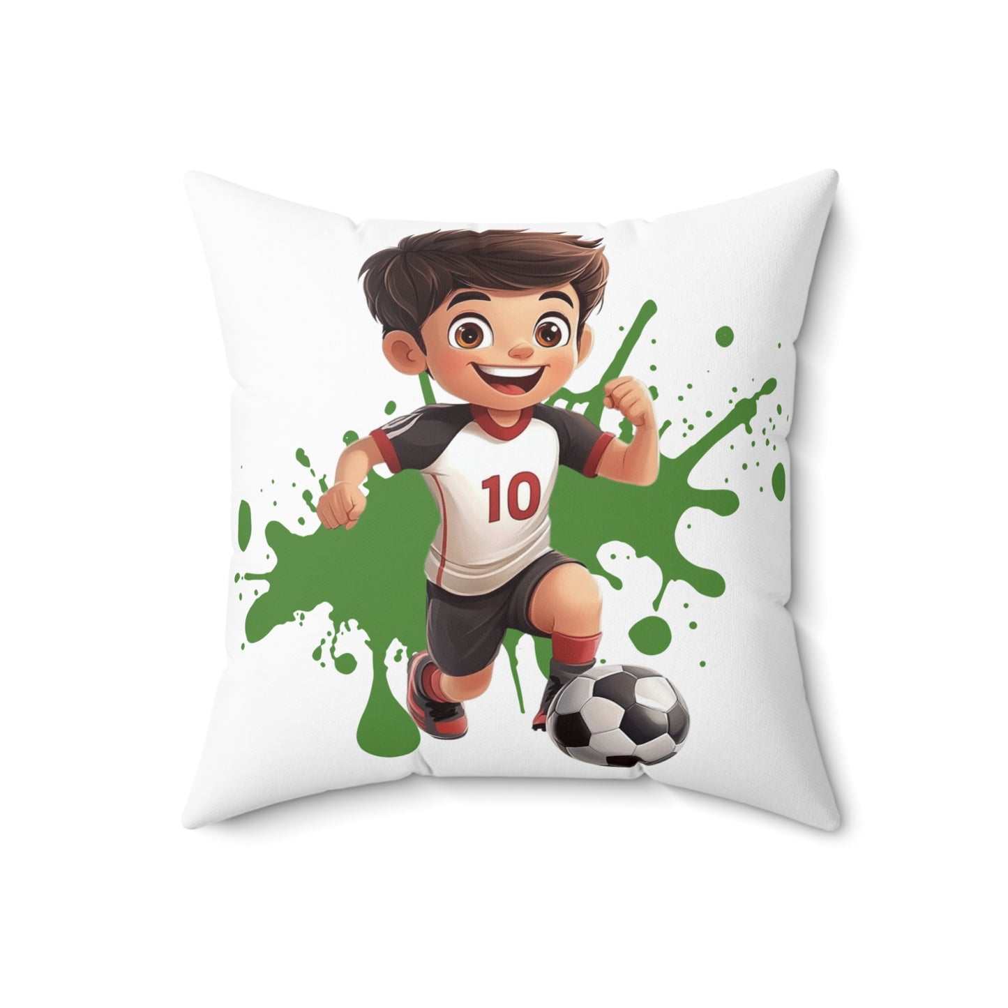 Kids: Soccer - Spun Polyester Square Pillow