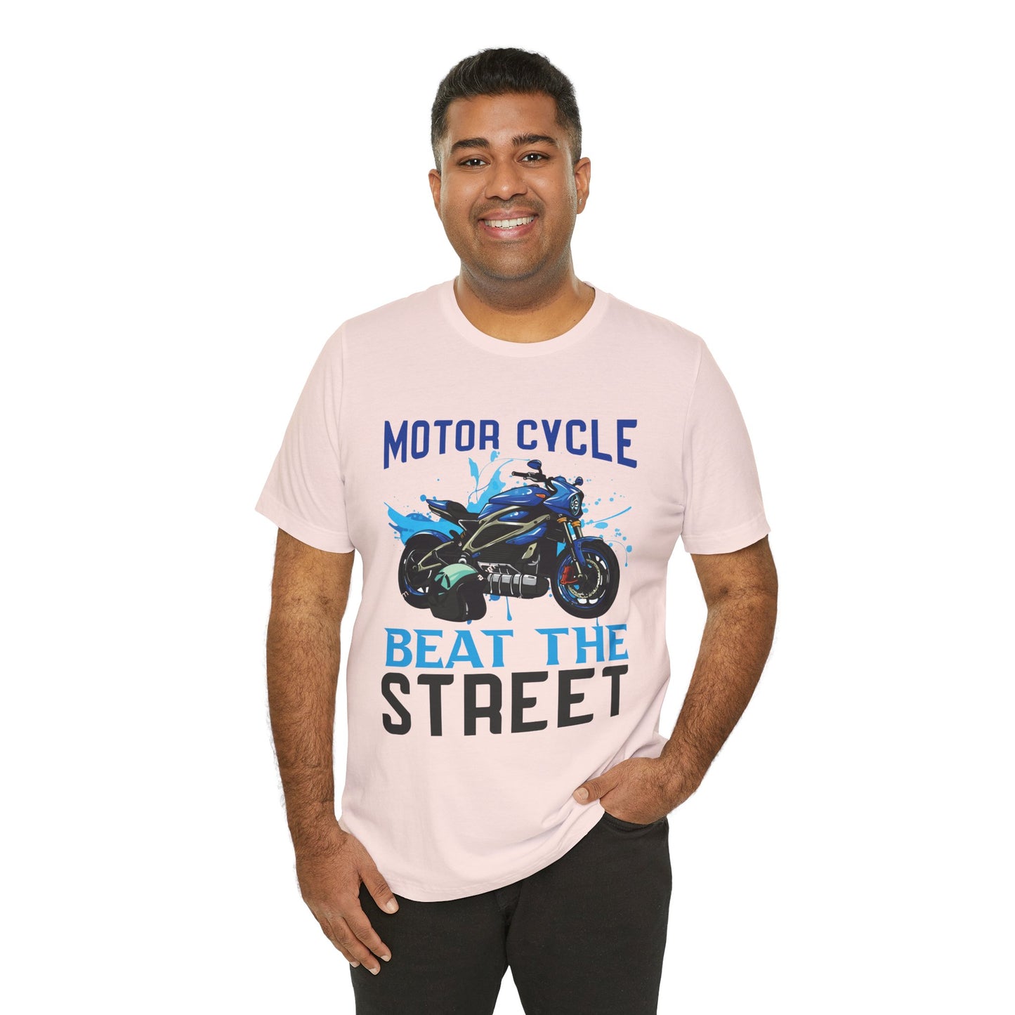 Motorcycle, Beat The Street - Unisex Jersey Short Sleeve Tee - 13596