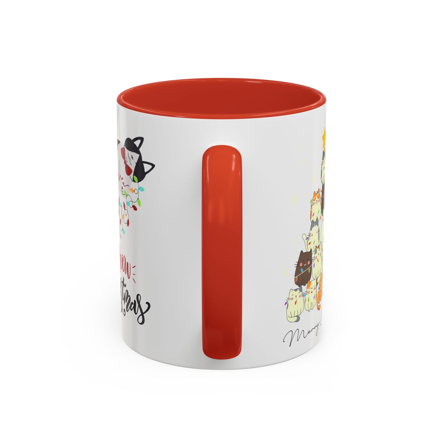 Meowy Christmas - Accent Coffee Mug (11, 15oz)