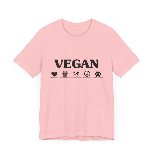 Vegan - Unisex Jersey Short Sleeve Tee