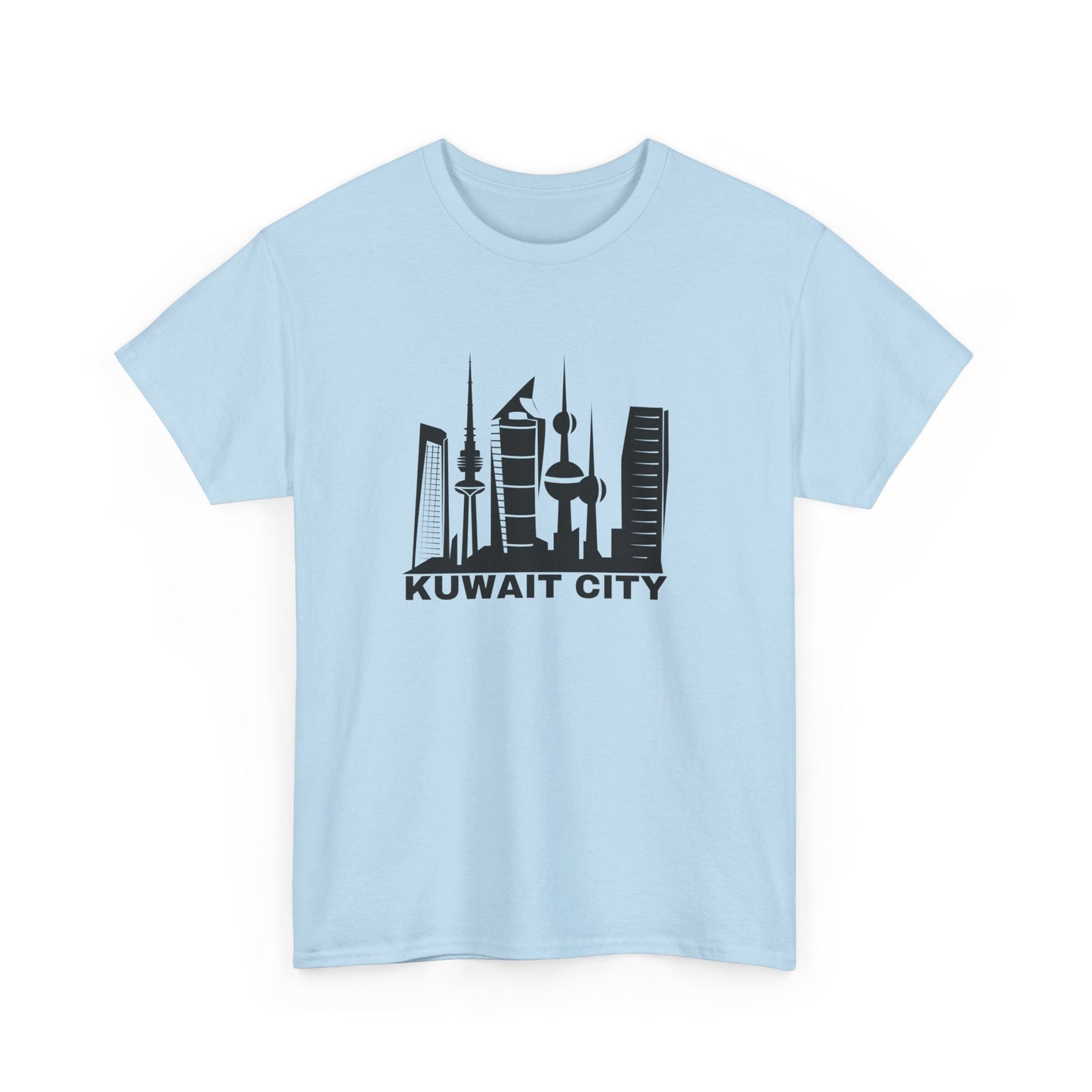 Kuwait City Graphic Unisex Heavy Cotton Tee - Urban Skyline Shirt - 12262