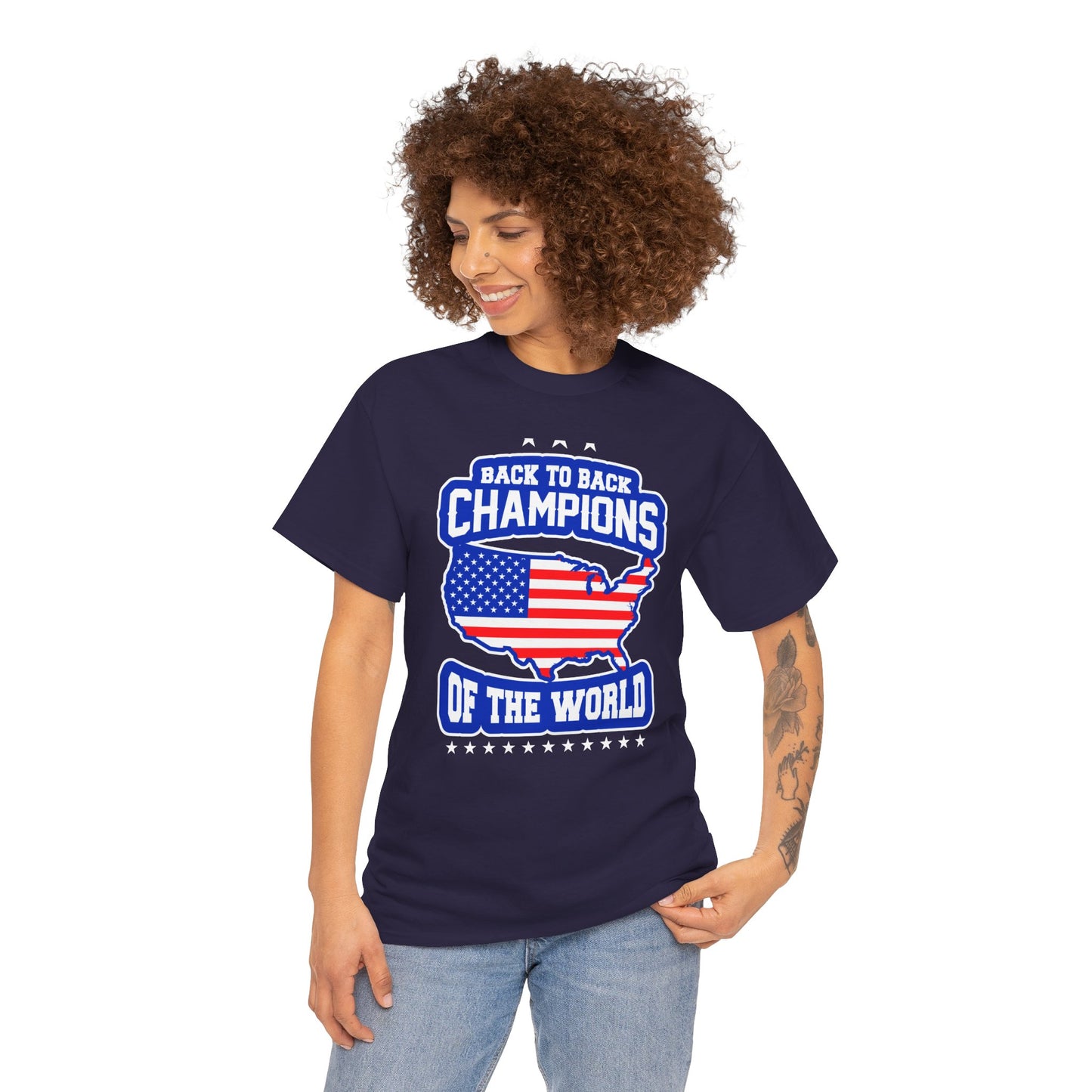 Back-to-Back Champions Unisex Tee | Perfect for Sports Fans, Casual Wear, Gifts, Fourth of July, BBQ Events - 13597