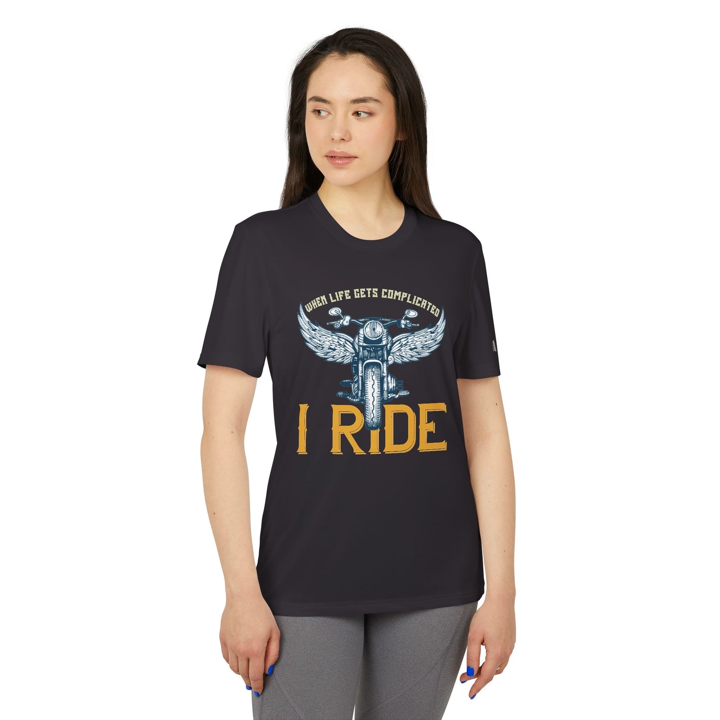 When Life Gets Complicated, I Ride - adidas Unisex Sport T-shirt - 13960