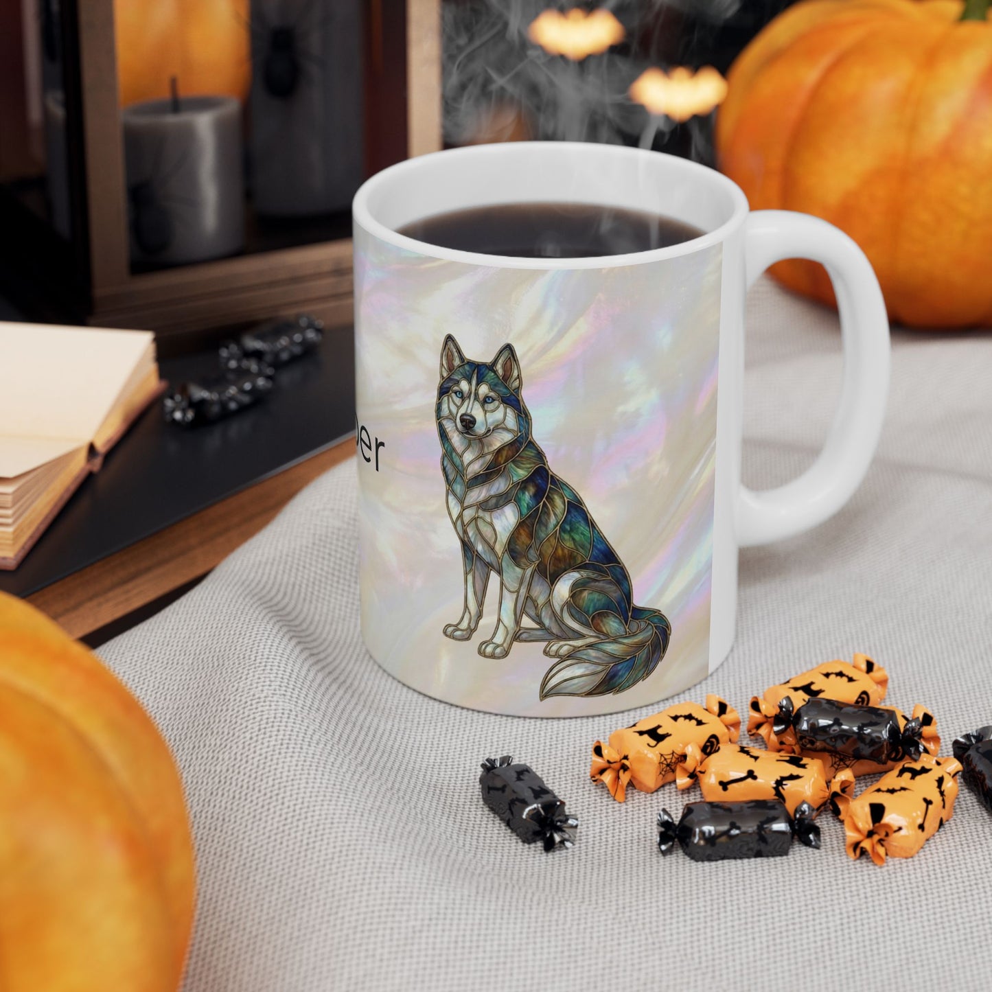 Personalized Husky Name Mug — Custom 'Cooper' Ceramic Coffee Cup (11oz/15oz) - 14524