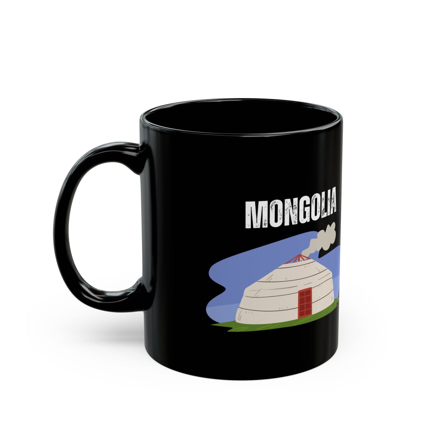 Mongol Ger -  Black Mug (11oz, 15oz) - 10111