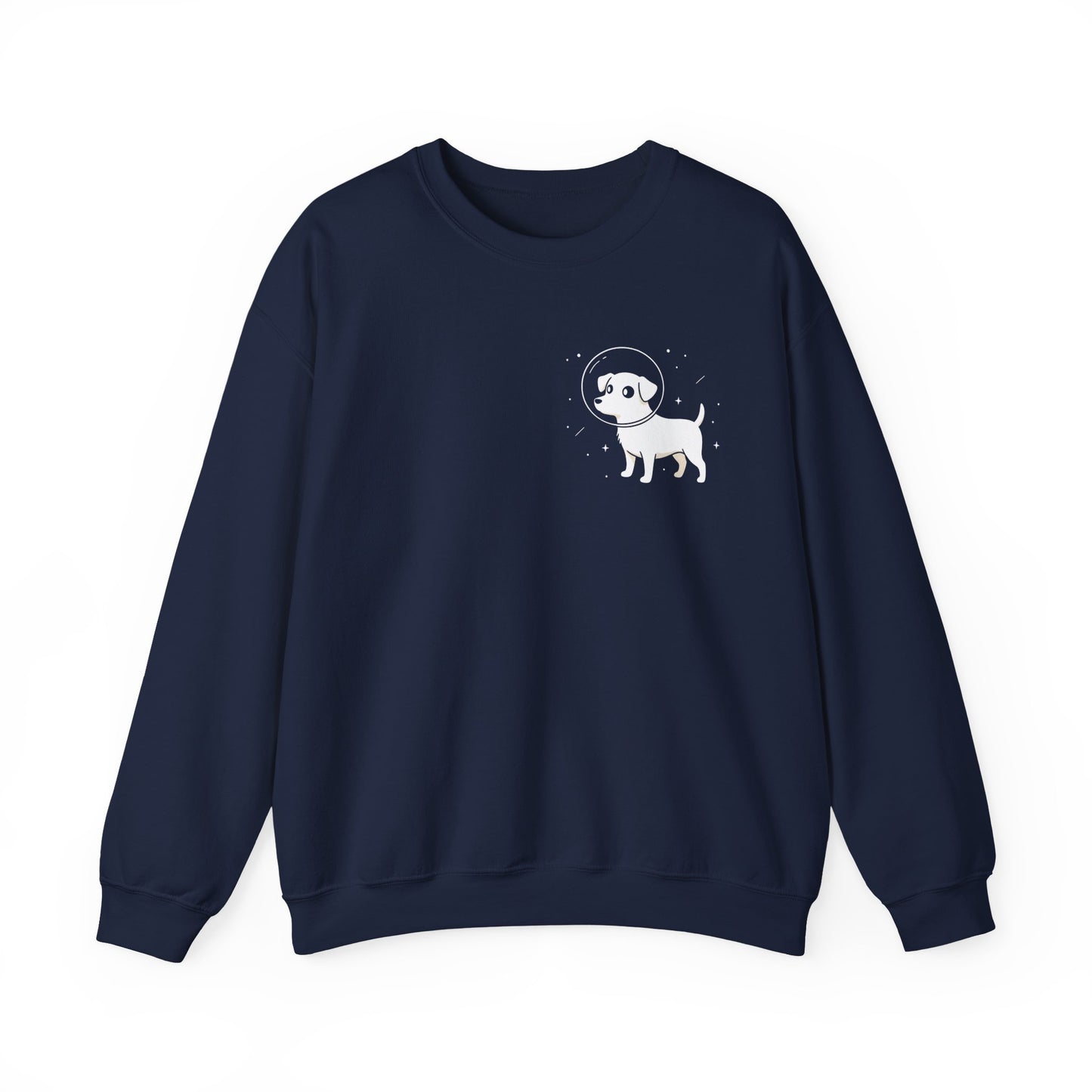 Dog in Space Crewneck Sweatshirt – Space Puppy Graphic Pullover - 14678
