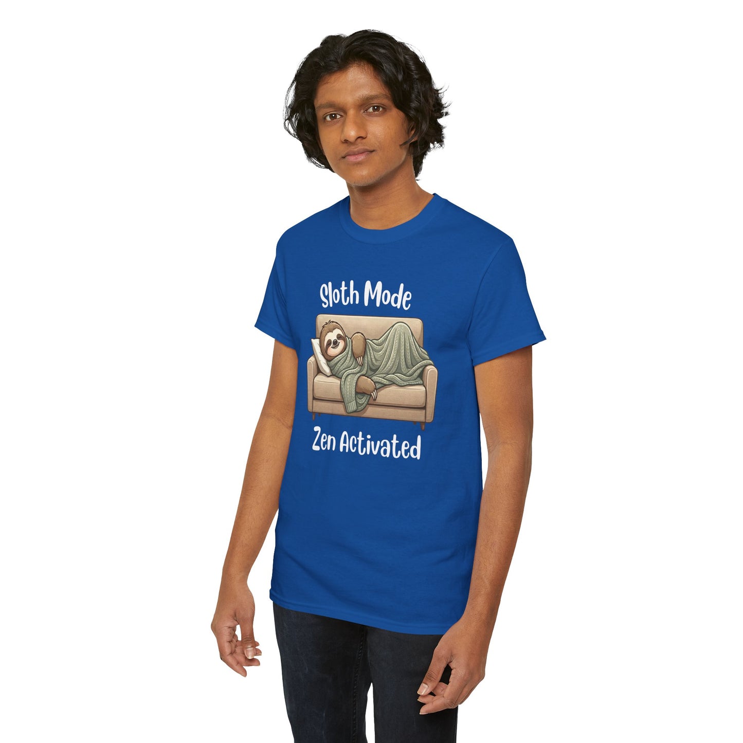 Funny Sloth T-Shirt – “Sloth Mode, Zen Activated” Cute Relaxing Tee - 14844
