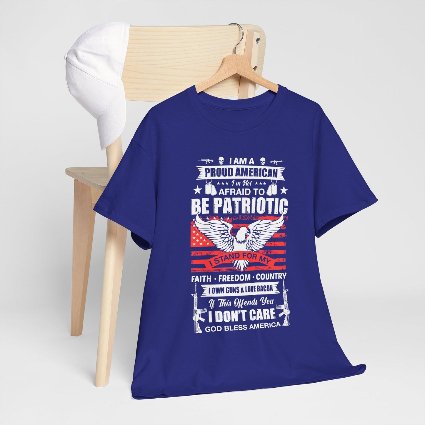 Unisex Patriotic Tee - Proud American T-Shirt, 4th of July Gift, Freedom Shirt, Memorial Day Apparel, Casual Wear - 13789