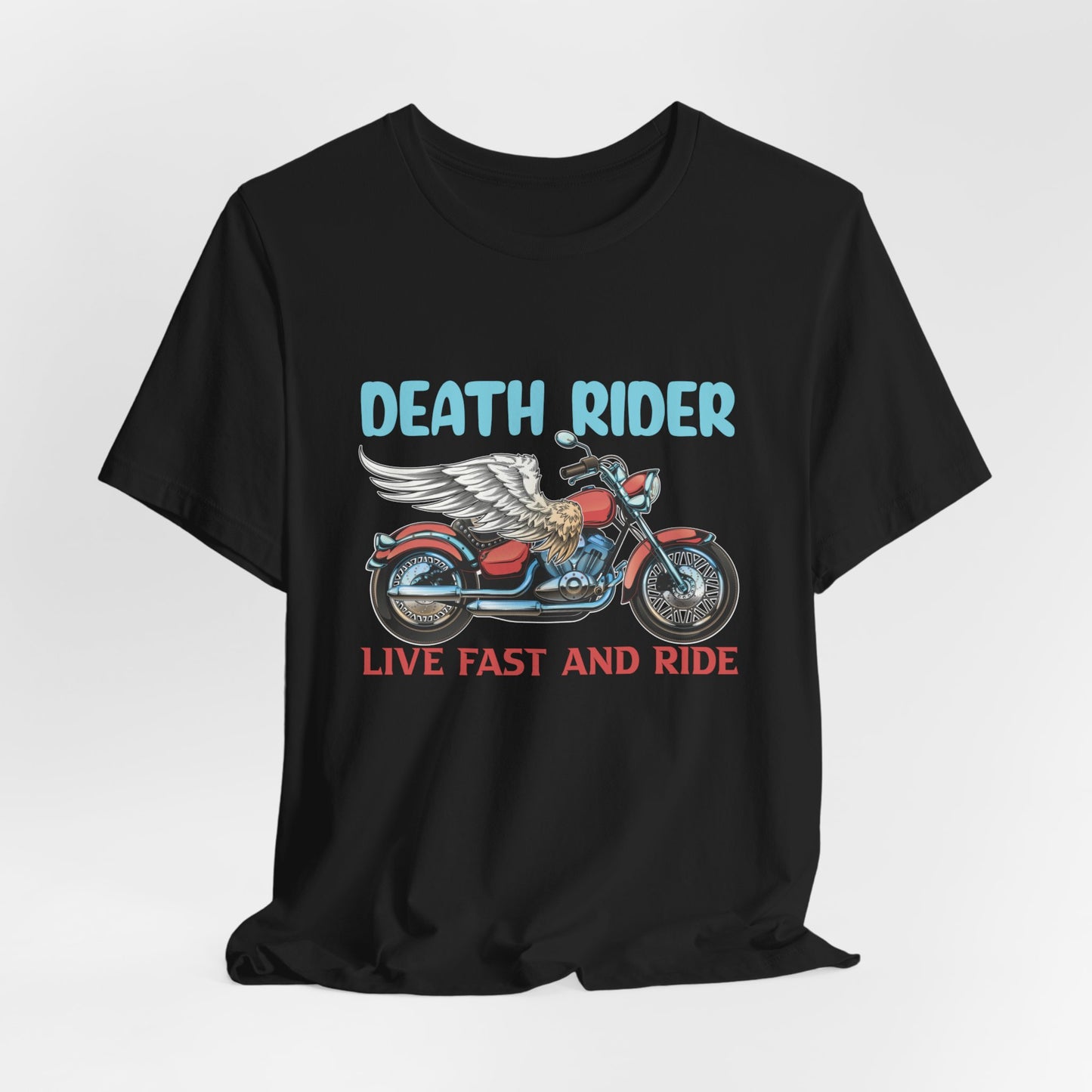 Death Rider, Live Fast and Ride  - Unisex Jersey Short Sleeve Tee