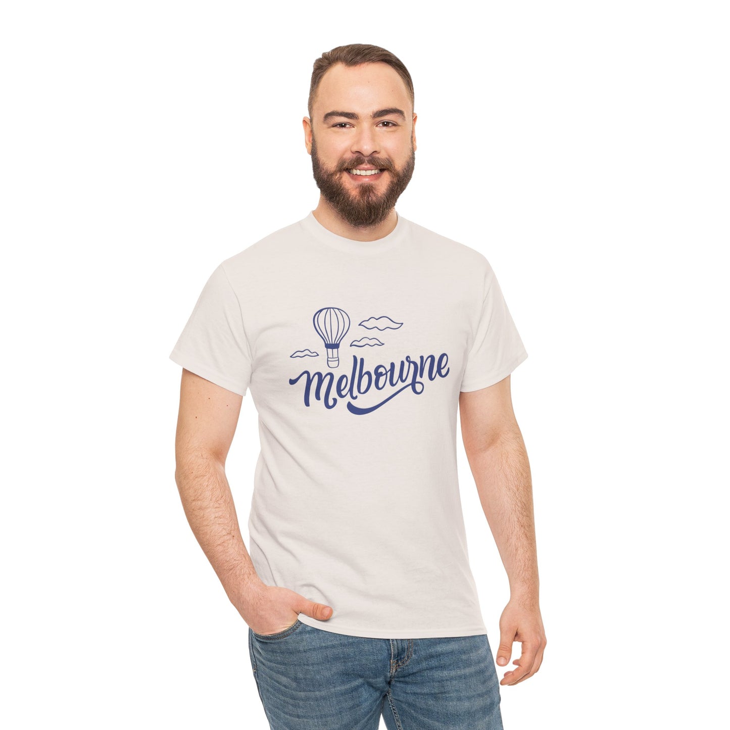 Melbourne Hot Air Balloon Unisex Heavy Cotton Tee - 12142