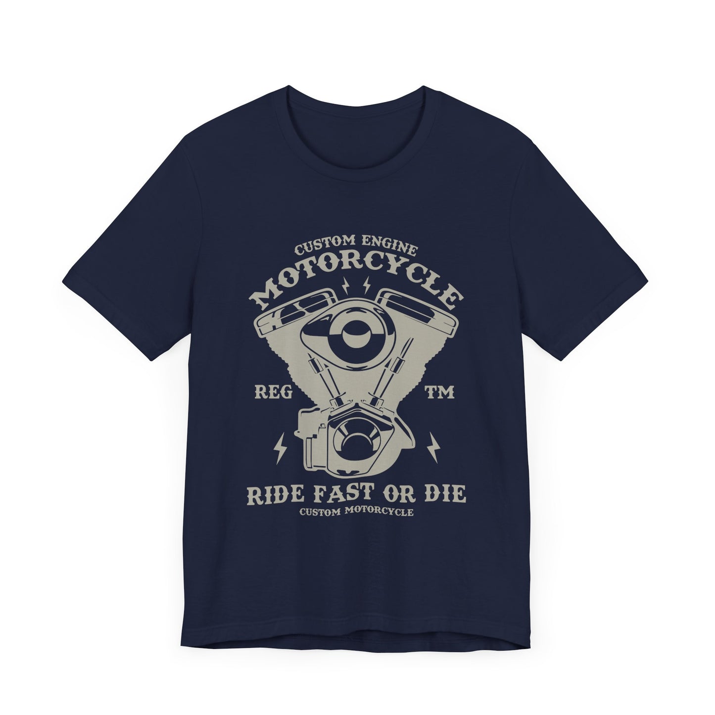 Custom Engine Motorcycle - Unisex Jersey Short Sleeve Tee - 13298