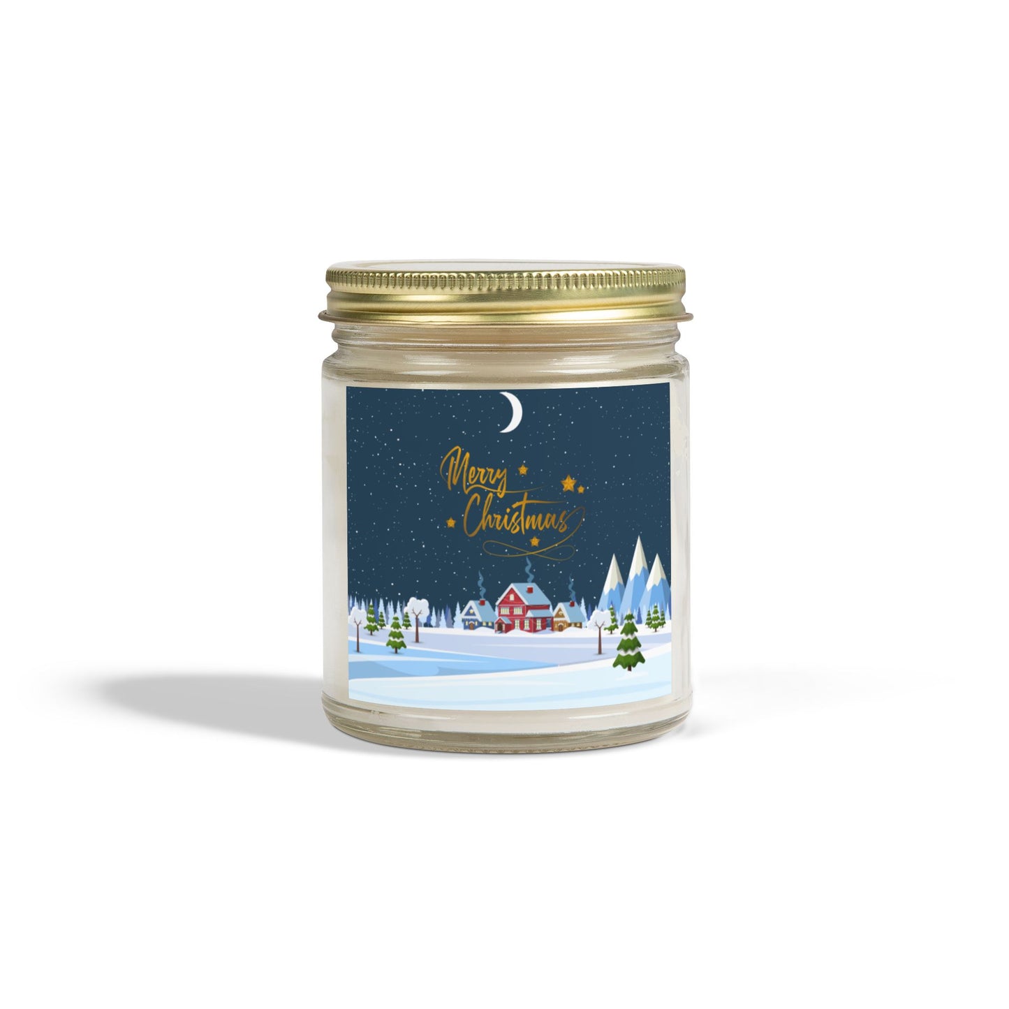 Merry Christmas - Scented Candles, Coconut Apricot Wax (4oz, 9oz) - 10235