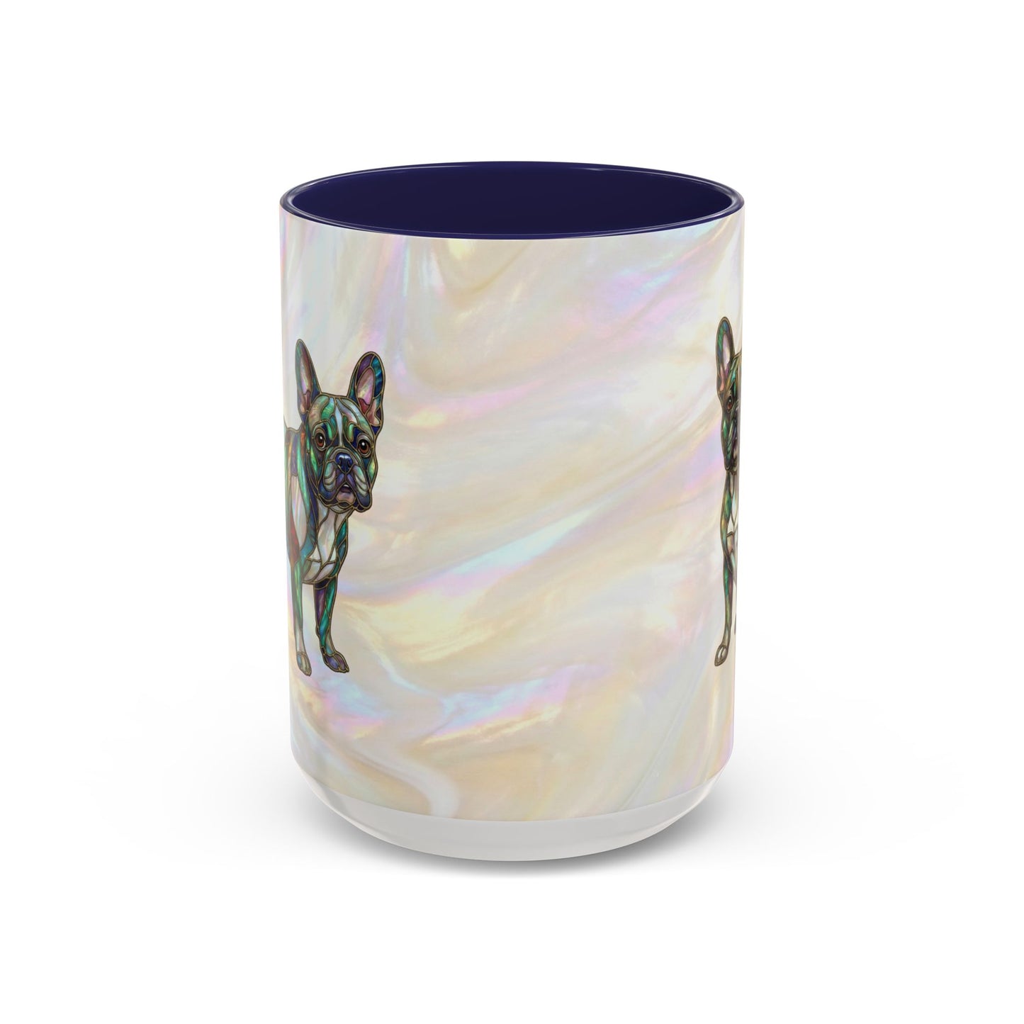 French Bulldog Accent Coffee Mug -Stained Glass Style (11/15oz) - 14632