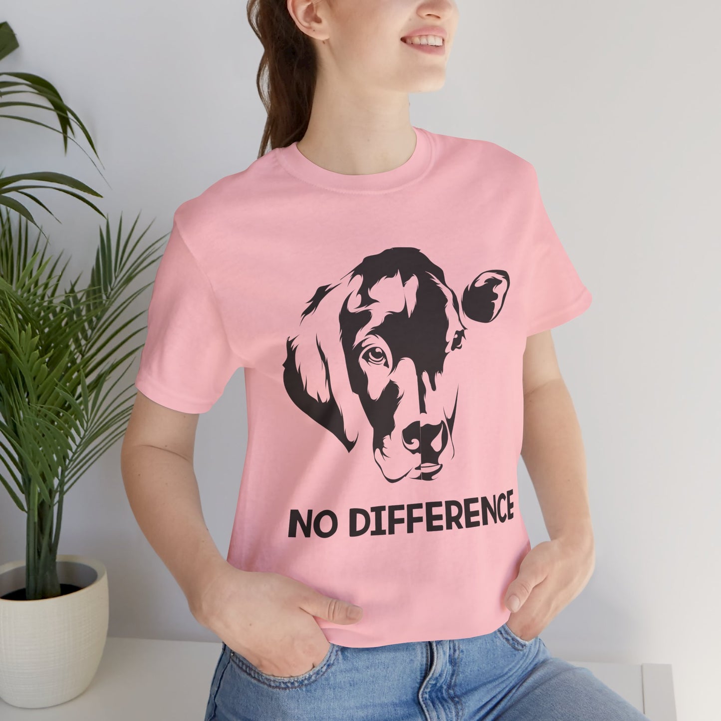 Vegan: No Difference - Unisex Jersey Short Sleeve Tee - 12422