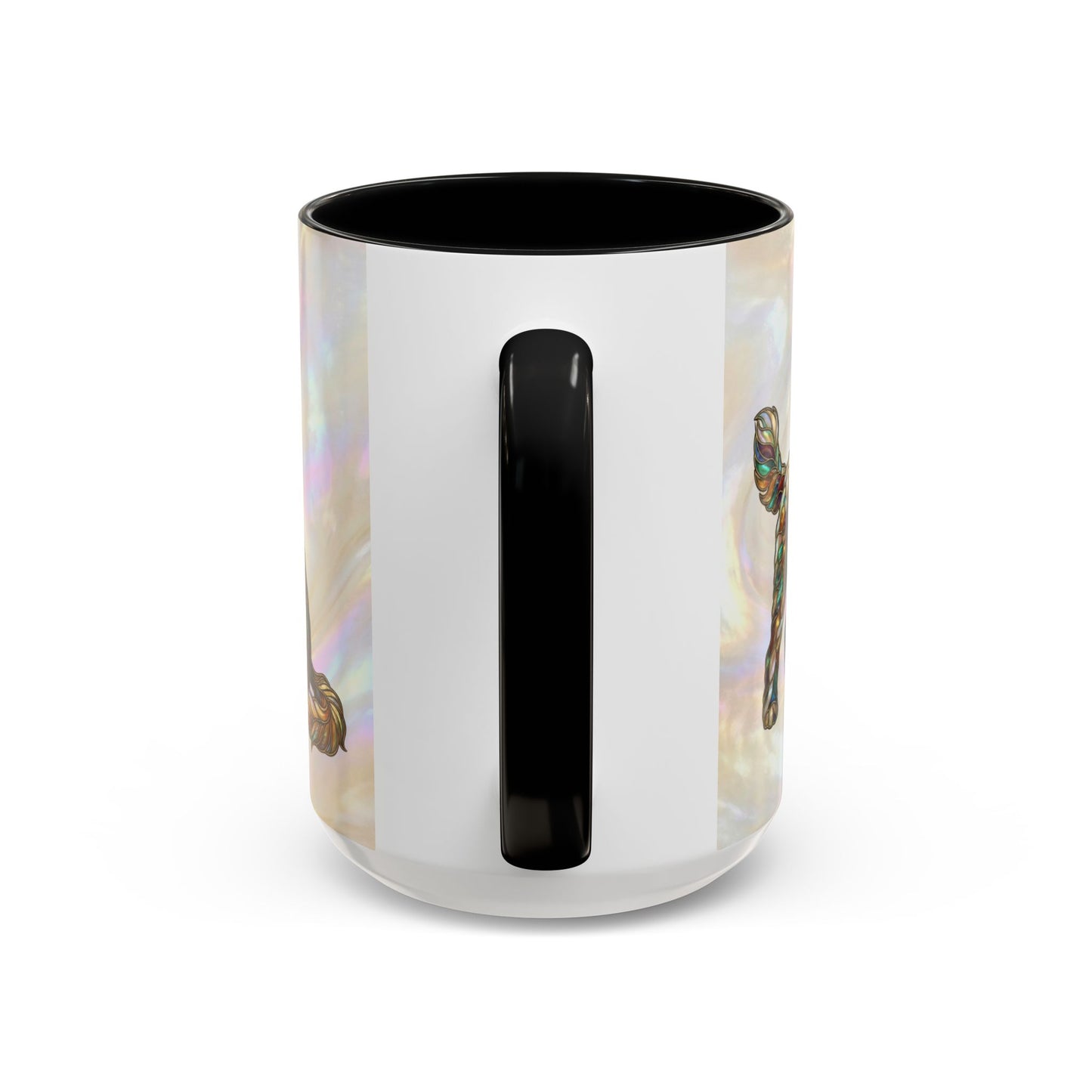 Personalized Dog (Goldendoodle) Coffee Mug - Accent Ceramic Mug with Name and Stained Glass Design - 14530