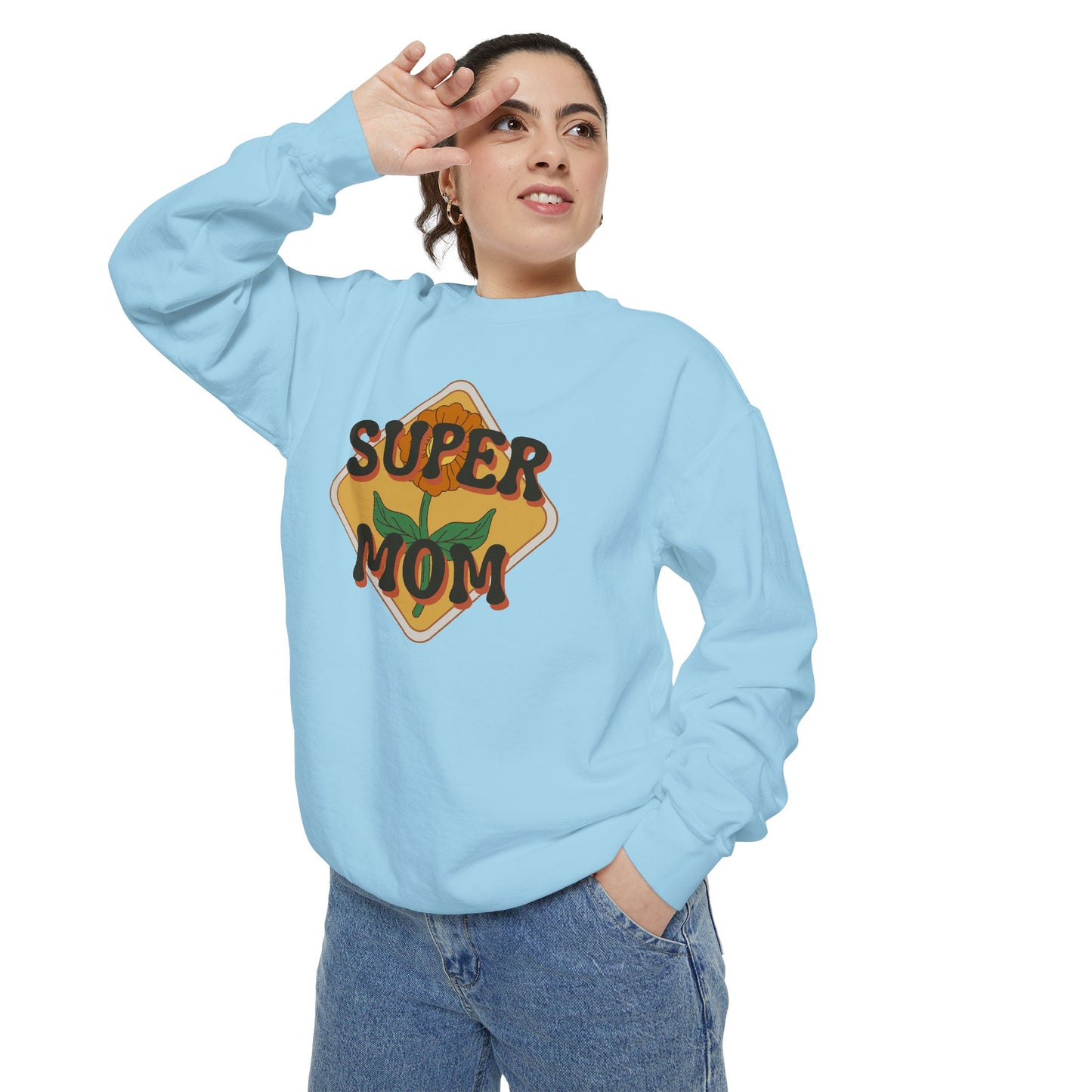Super Mom Unisex Garment-Dyed Sweatshirt - 11888