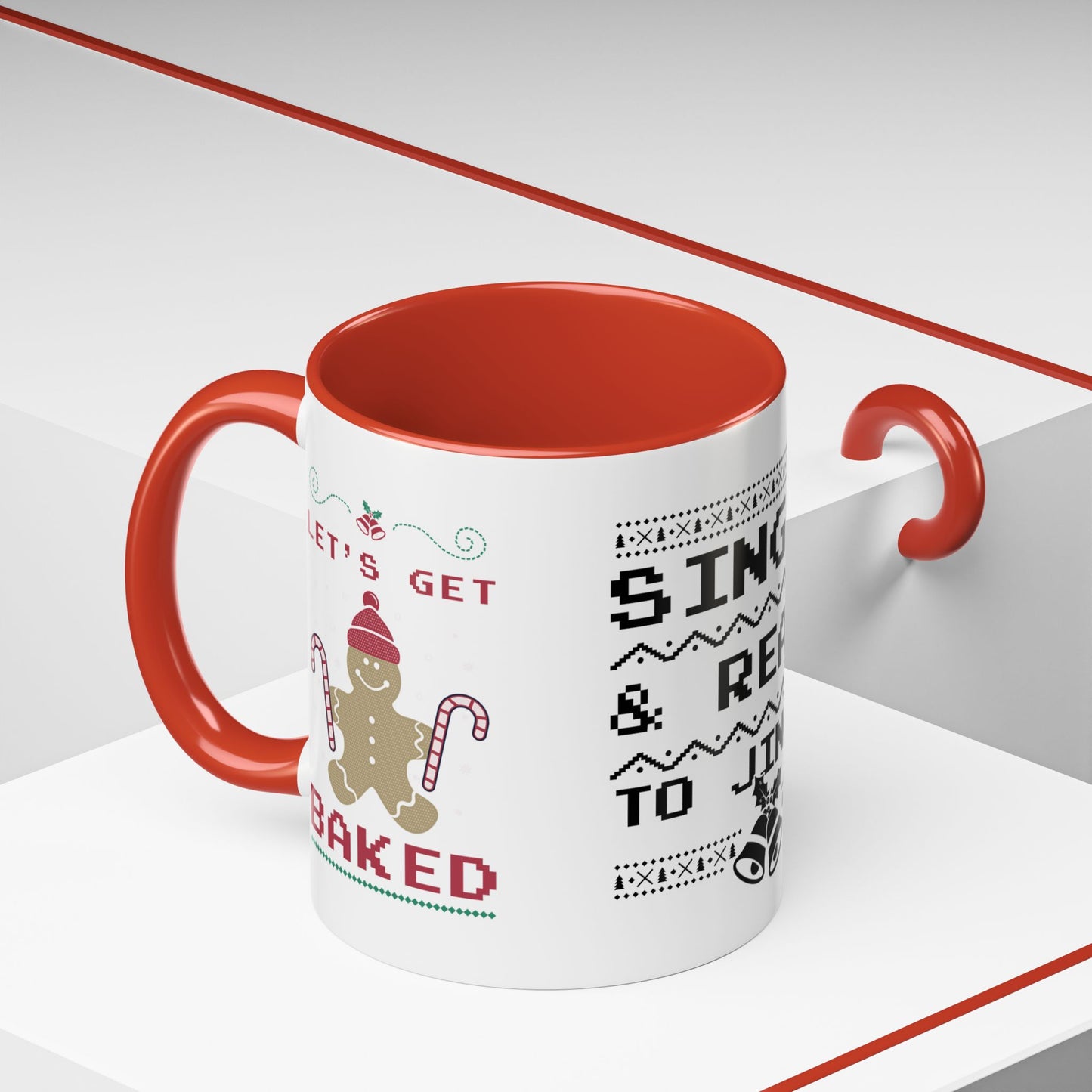 Single and Ready to Jingle - Accent Coffee Mug (11, 15oz)