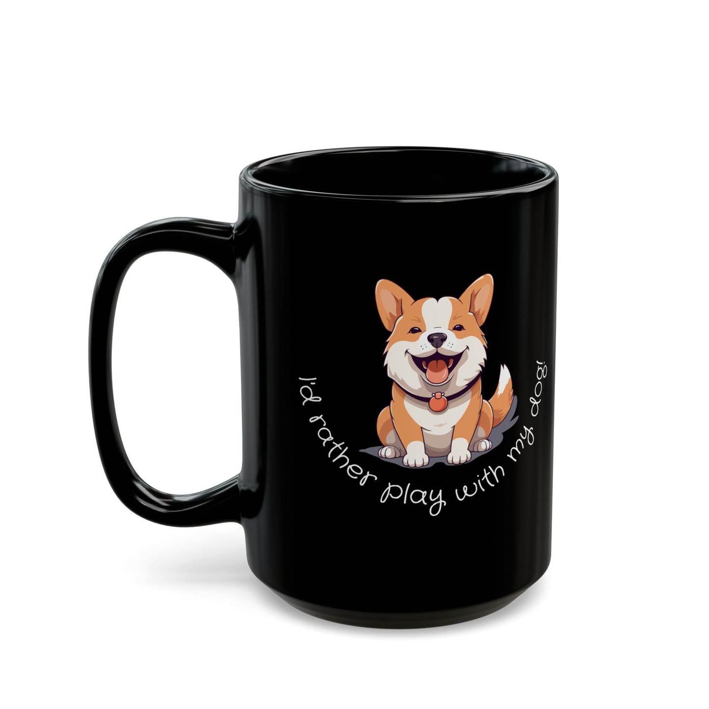 Corgi Lover's Black Mug - Perfect Gift for Dog Owners, Pet Lovers, Coffee Lovers, Corgi Gifts, Funny Dog Mug - 14079