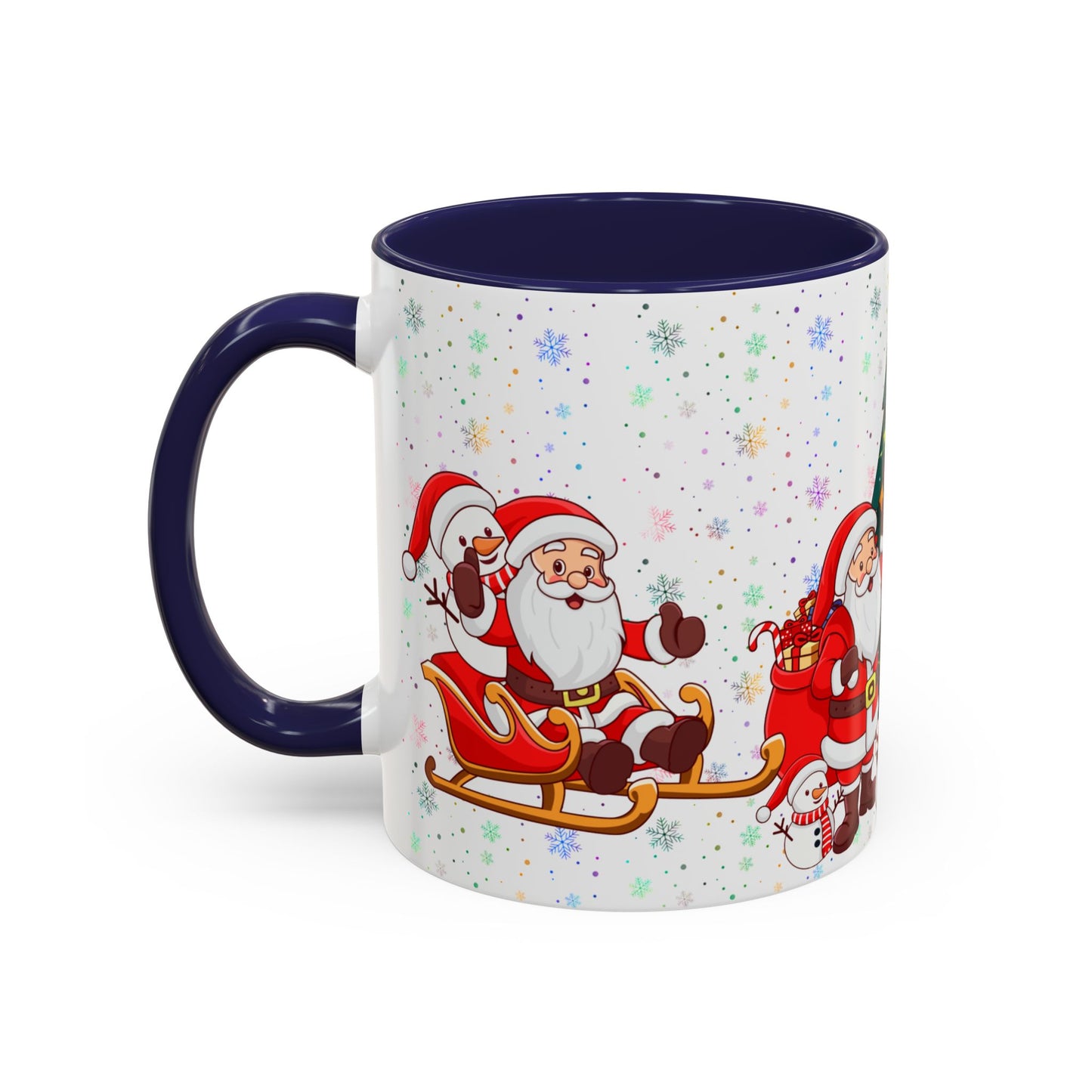 Christmas Party, Santa, Snowman & Reindeer - Accent Coffee Mug (11, 15oz) - 10427