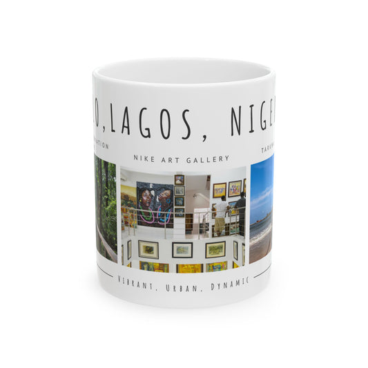 Hello, Lagos Ceramic Mug - Perfect for Art Lovers & Travelers - 11oz & 15oz Available - 12101