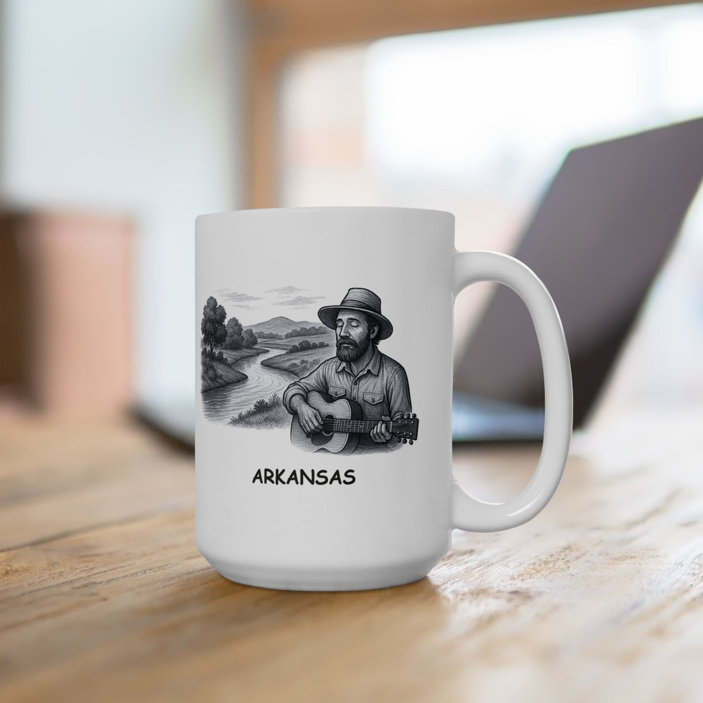 "In Arkansas, we do things slow... like the pace of the river and the rhythm of the country music." Ceramic Mug - 13276