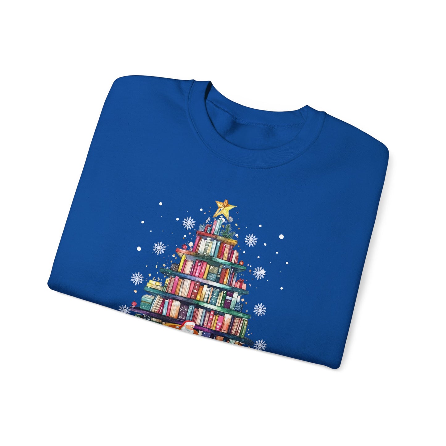 The Book Lover's Christmas Tree - Unisex Heavy Blend™ Crewneck Sweatshirt