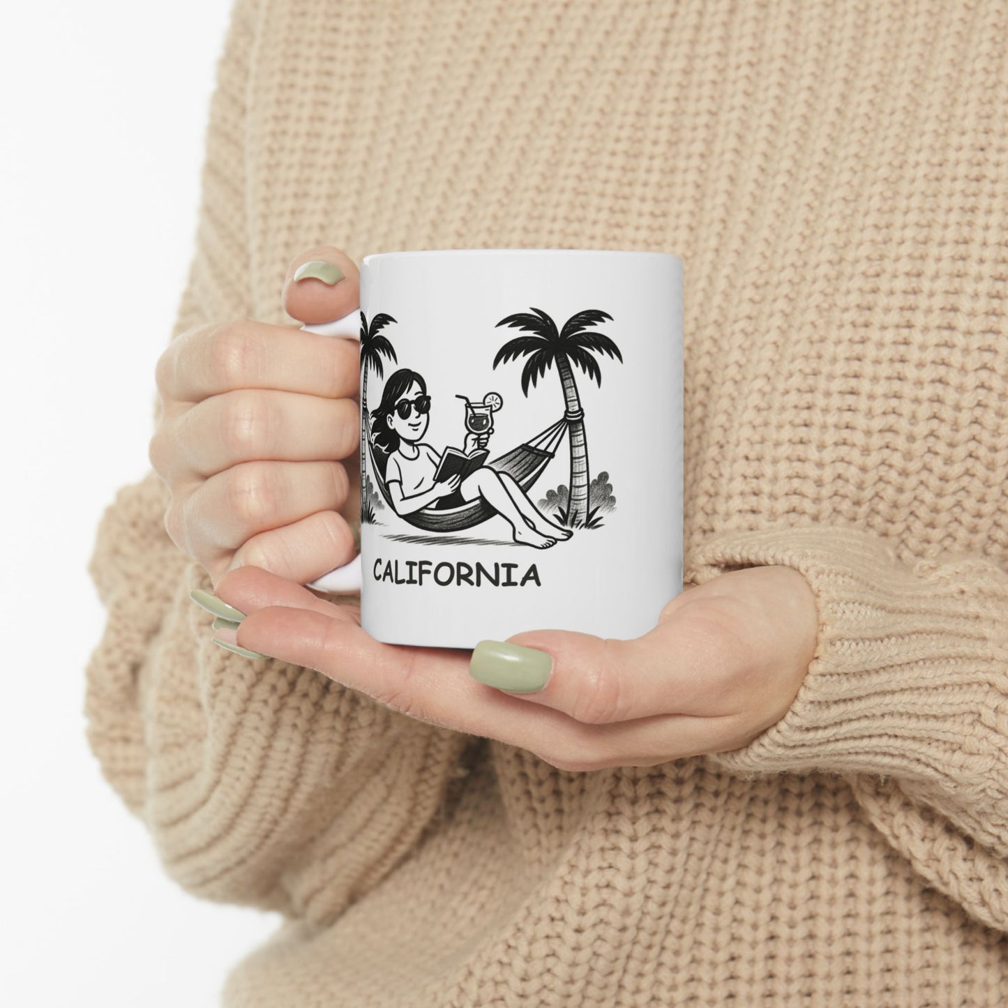 "I’m not procrastinating, I’m just living my best California life." Ceramic Mug - 11oz & 15oz - 12738