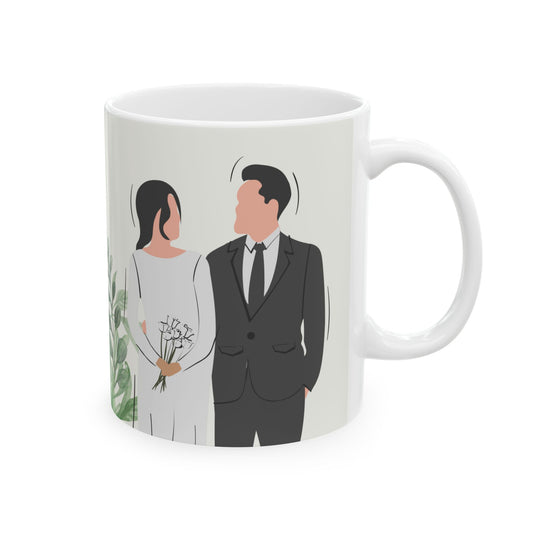 Happy Wedding, Details Customizable - Ceramic Mug, (11oz, 15oz) - 11139