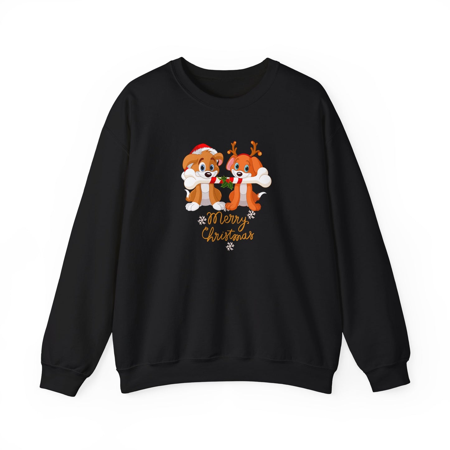 Cute Puppies, Merry Christmas - Unisex Heavy Blend™ Crewneck Sweatshirt