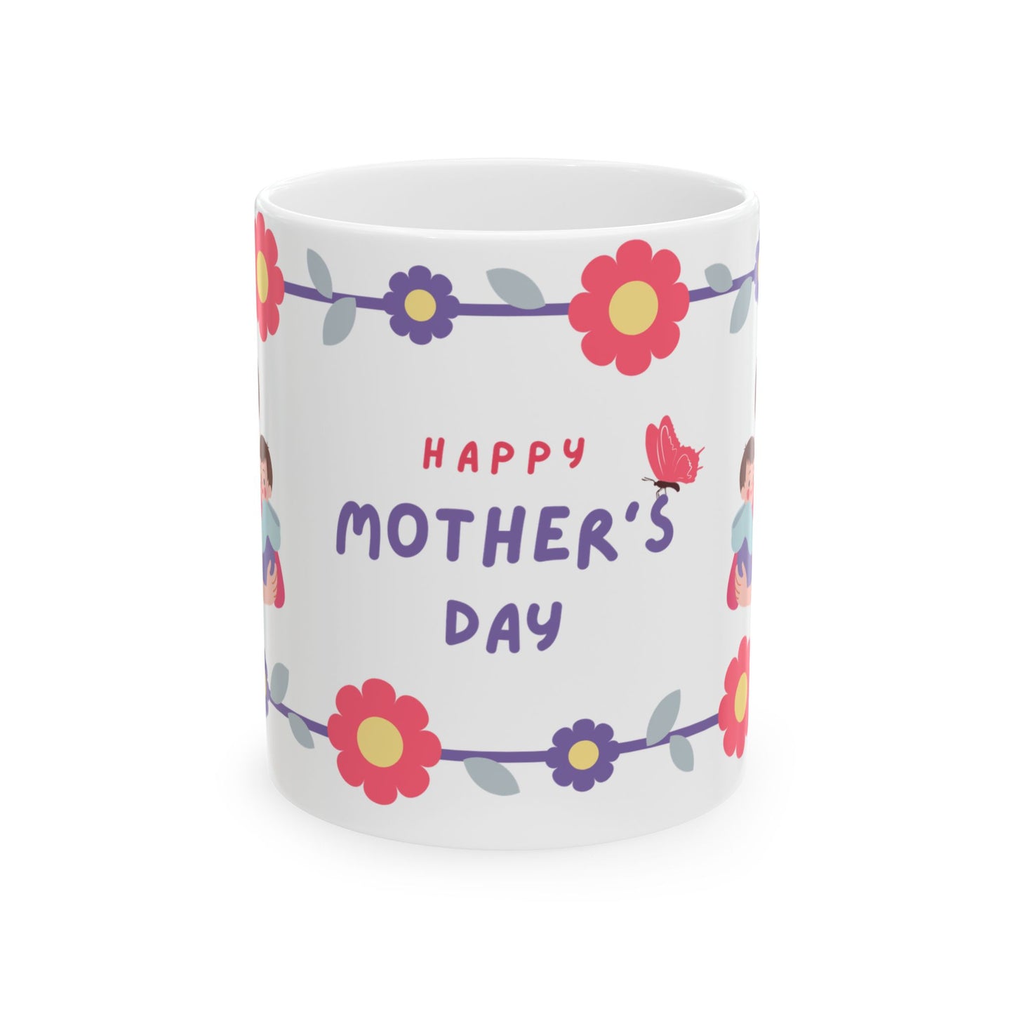 Happy Mother's Day Floral Ceramic Mug - 11oz & 15oz - 12492