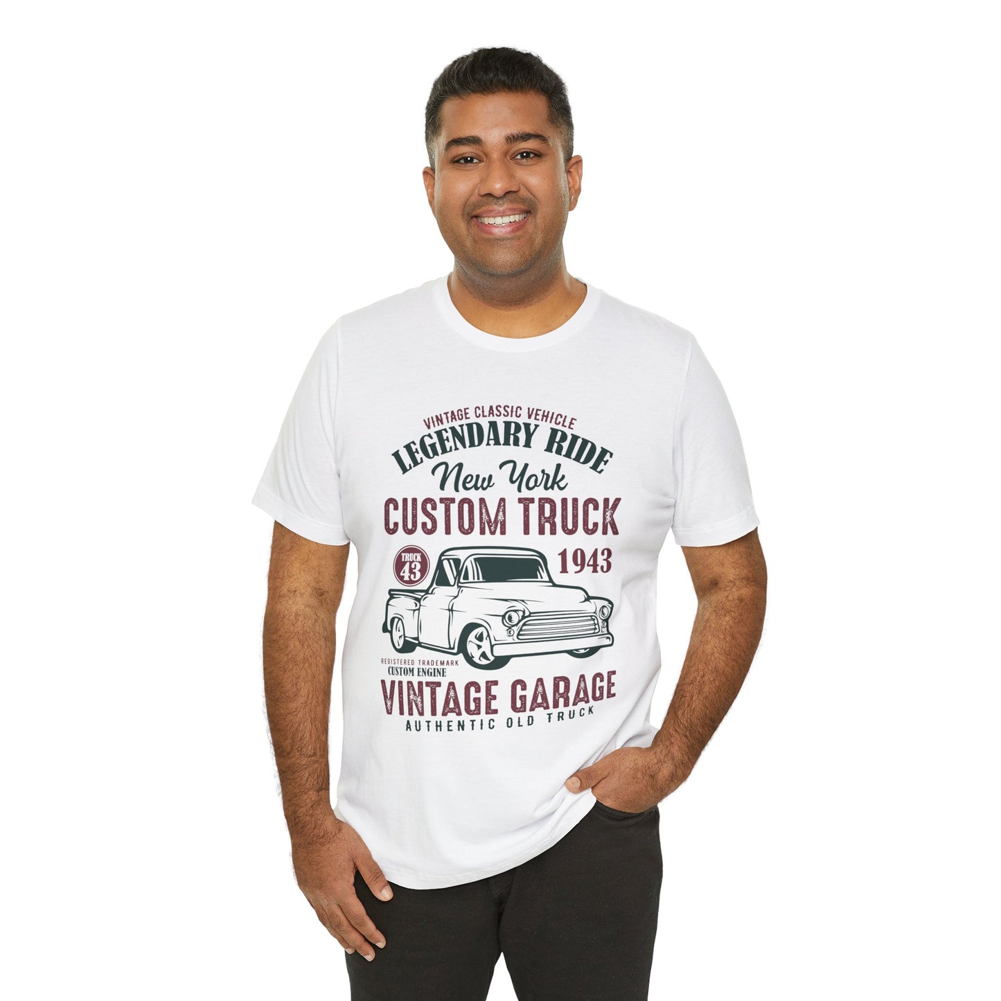 Vintage Classic Vehicle, Legendary Ride, New York Custom Truck - Unisex Jersey Short Sleeve Tee - 13033