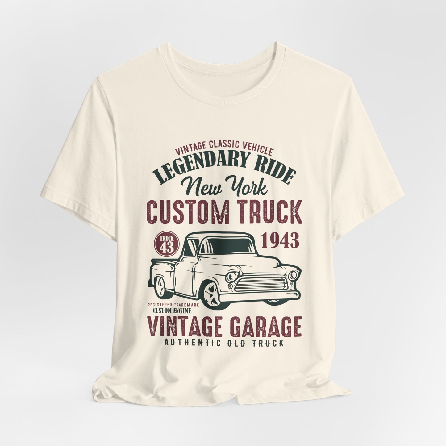 Vintage Classic Vehicle, Legendary Ride, New York Custom Truck - Unisex Jersey Short Sleeve Tee - 13033