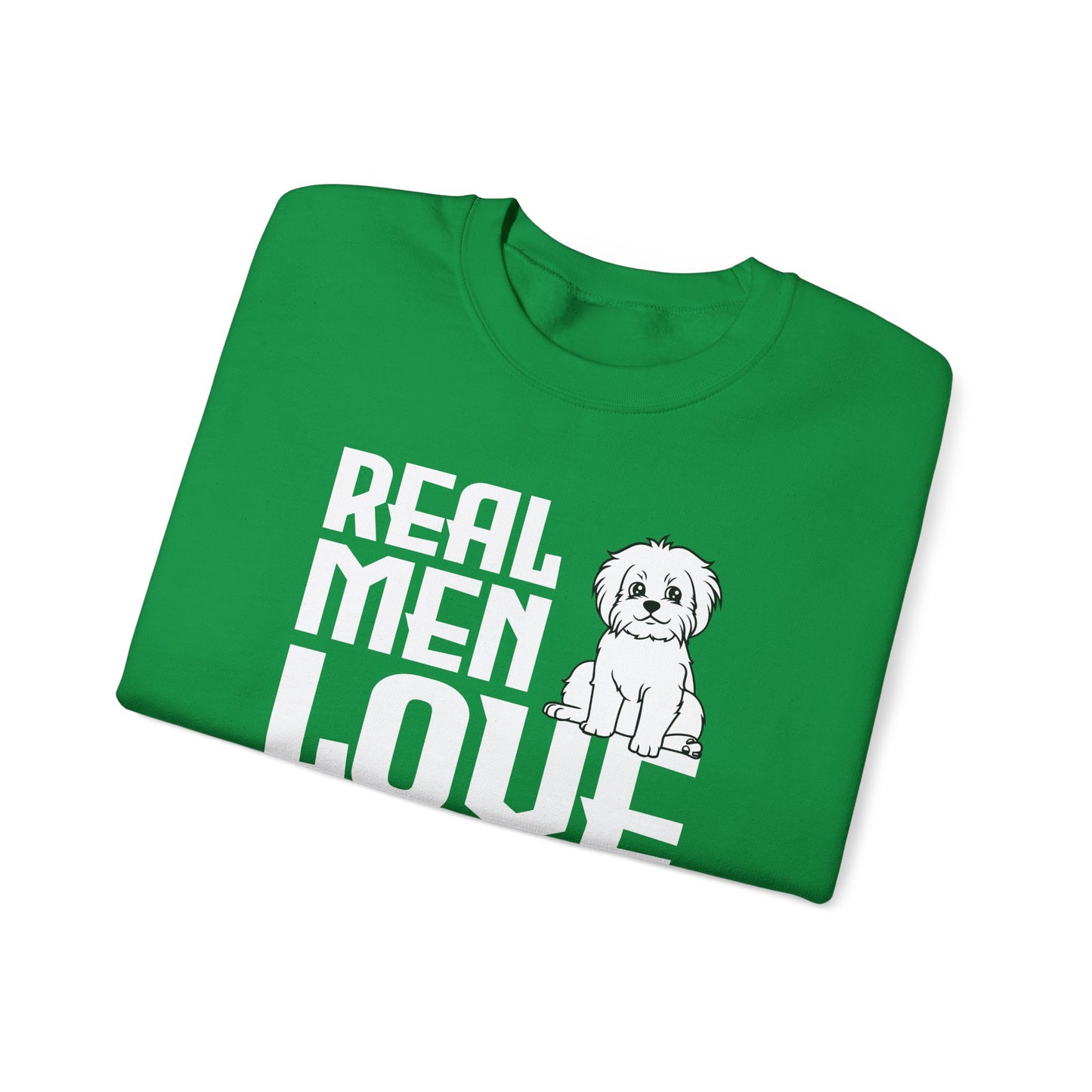 Real  Man Love Dogs - Unisex Heavy Blend™ Crewneck Sweatshirt