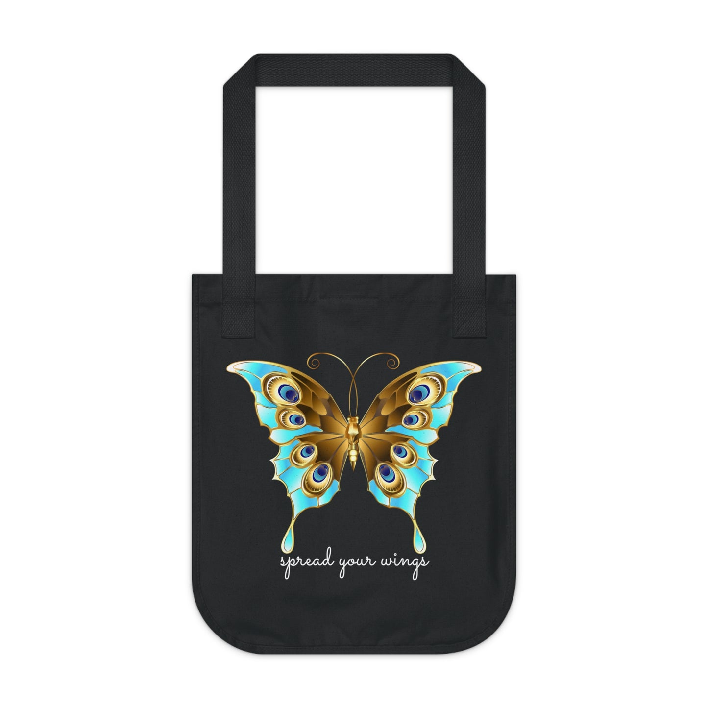 Organic Canvas Tote Bag | Butterfly  Lovers